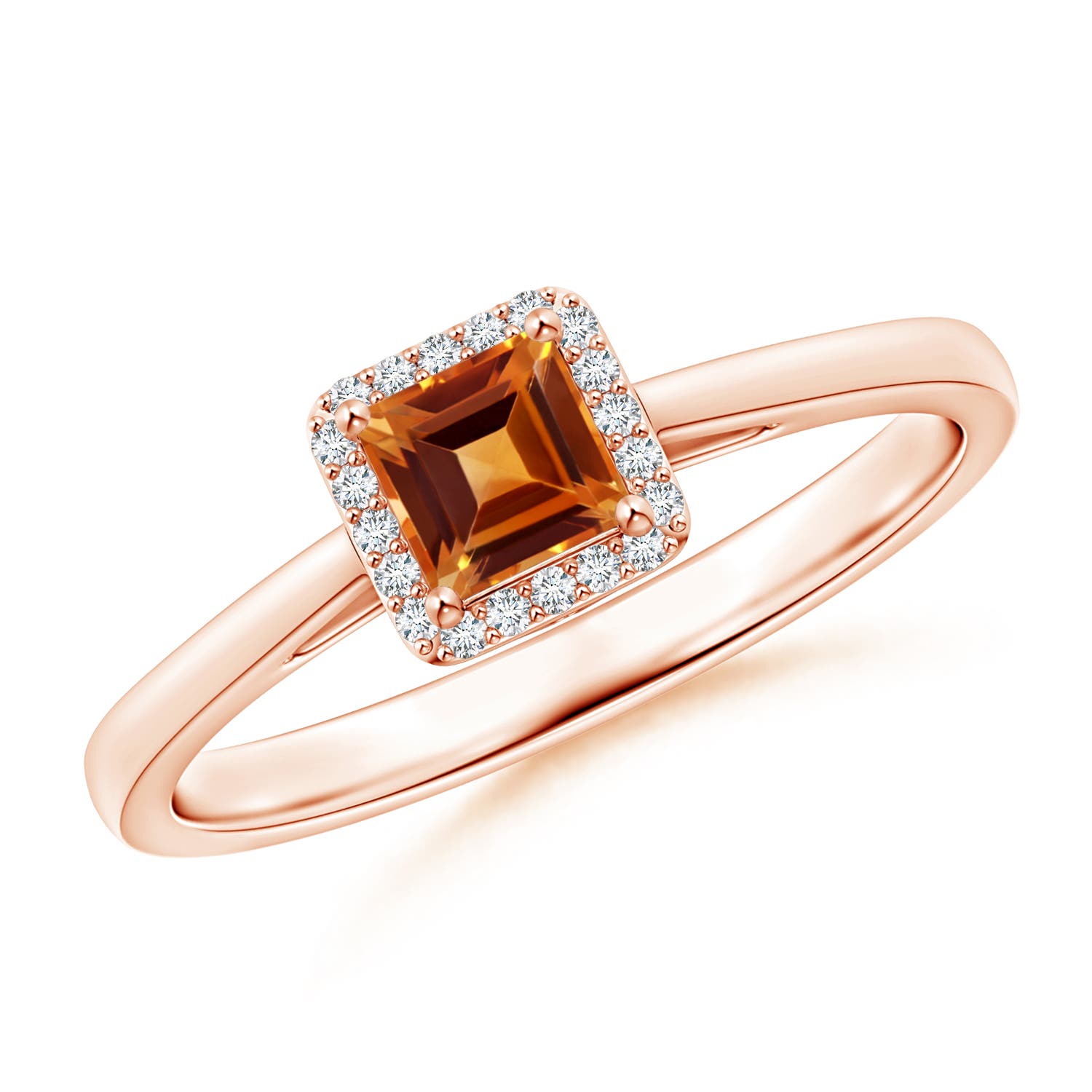 AAAA - Citrine / 0.36 CT / 14 KT Rose Gold