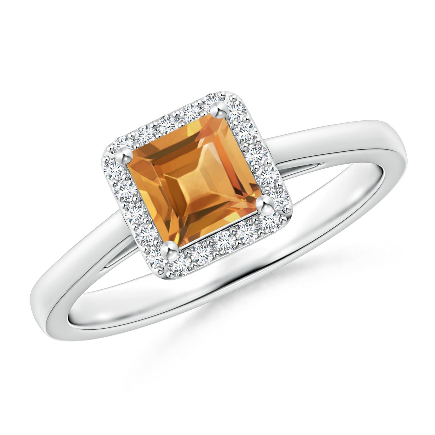 A - Citrine / 0.72 CT / 14 KT White Gold