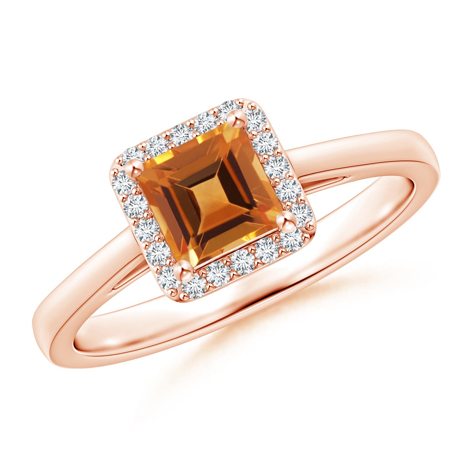 AAA - Citrine / 0.72 CT / 14 KT Rose Gold