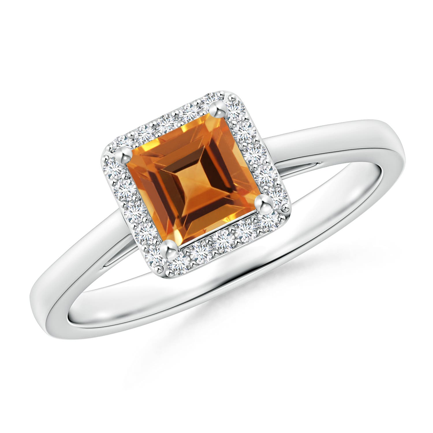 AAA - Citrine / 0.72 CT / 14 KT White Gold