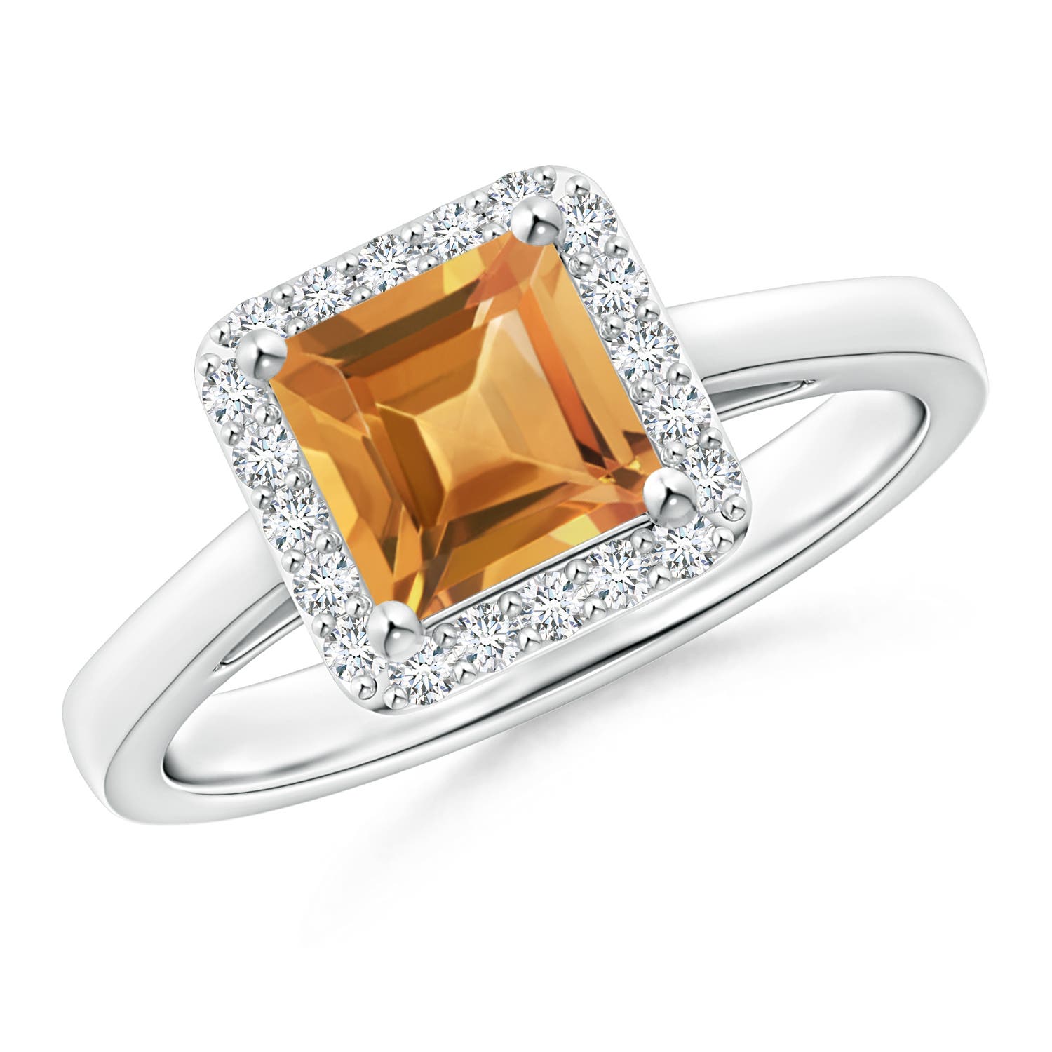 A - Citrine / 1.2 CT / 14 KT White Gold