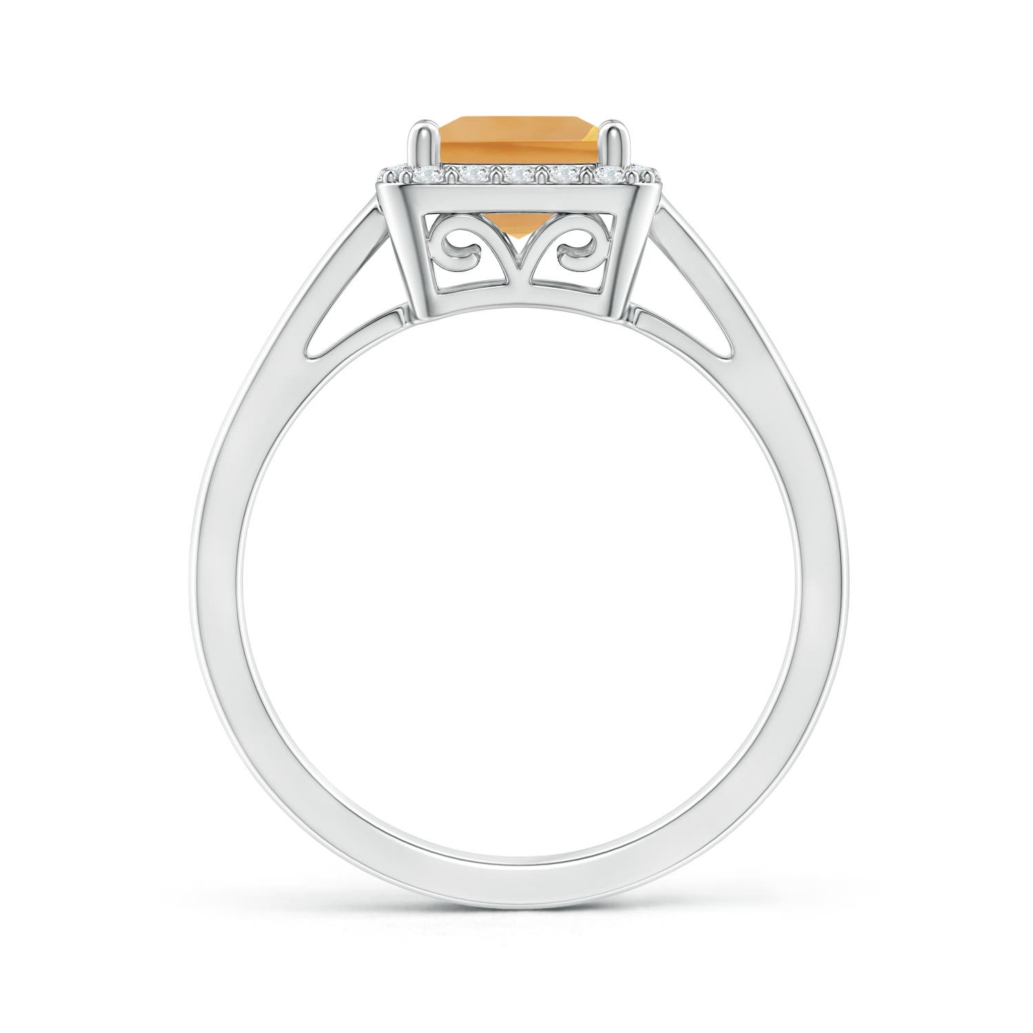 A - Citrine / 1.2 CT / 14 KT White Gold