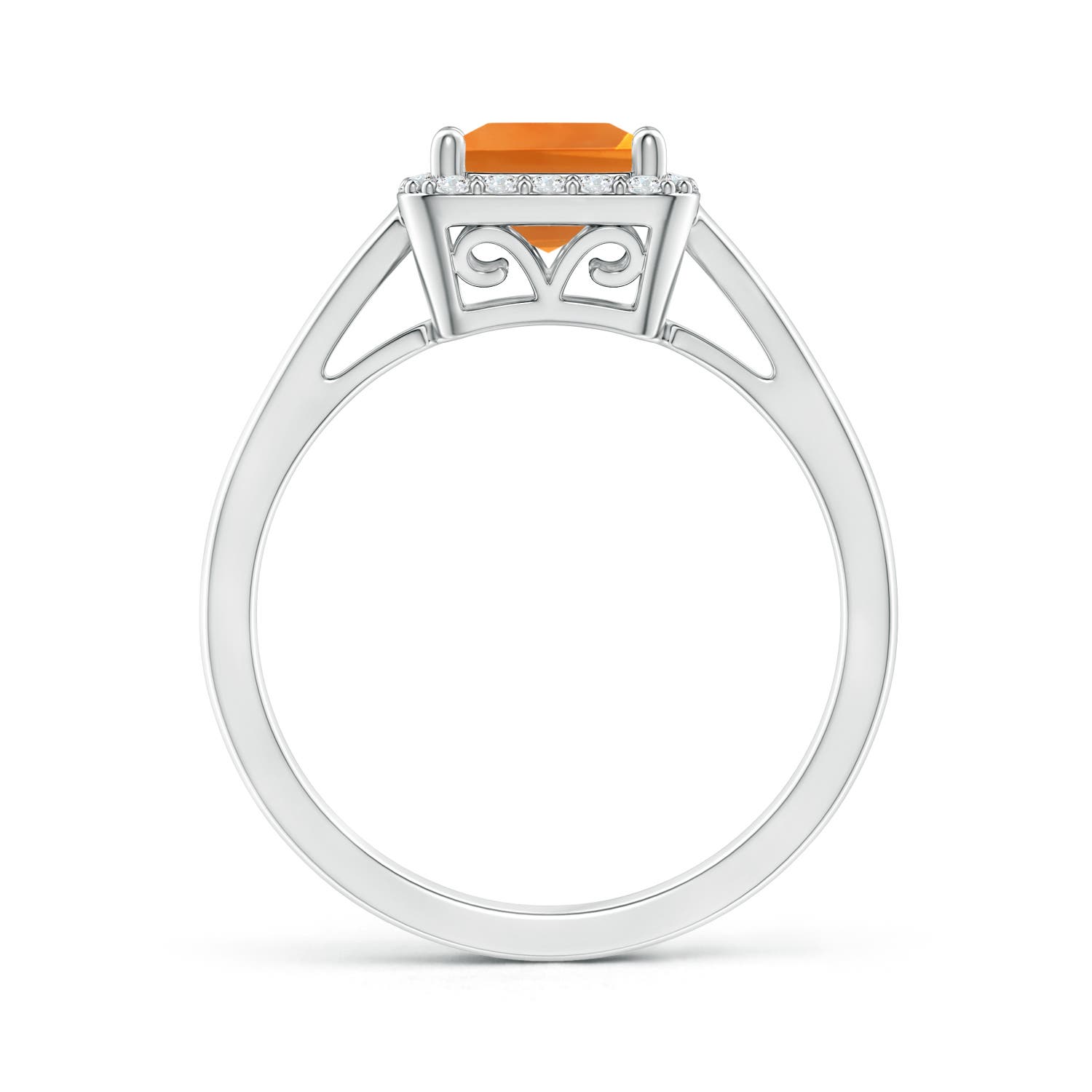 AAA - Citrine / 1.2 CT / 14 KT White Gold