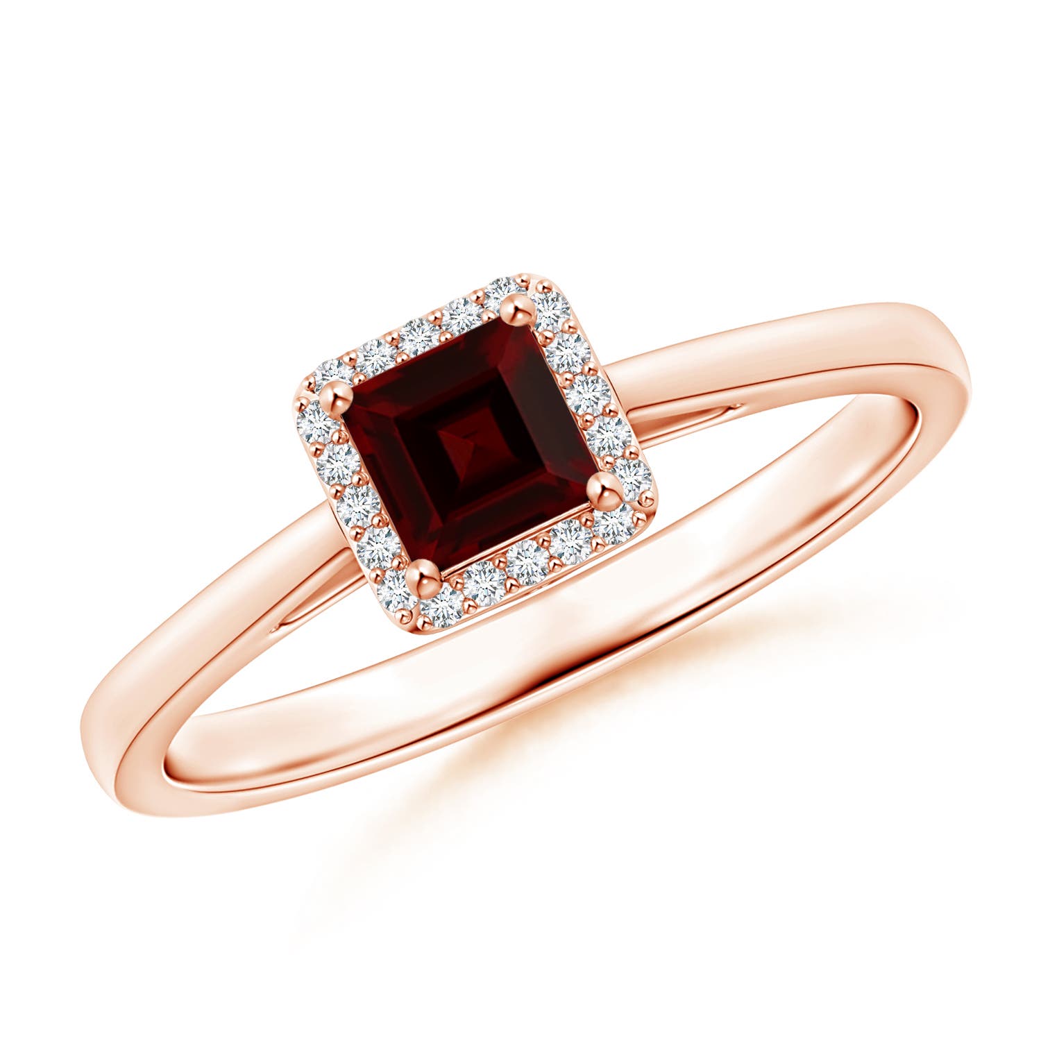 AA - Garnet / 0.41 CT / 14 KT Rose Gold