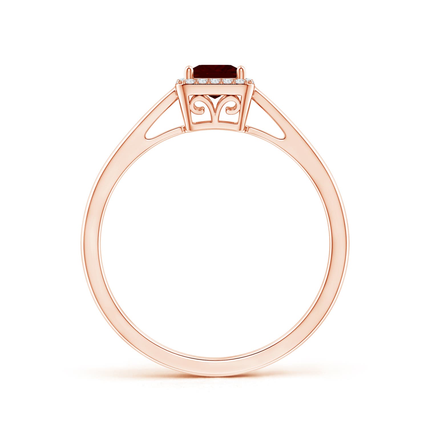 AA - Garnet / 0.41 CT / 14 KT Rose Gold