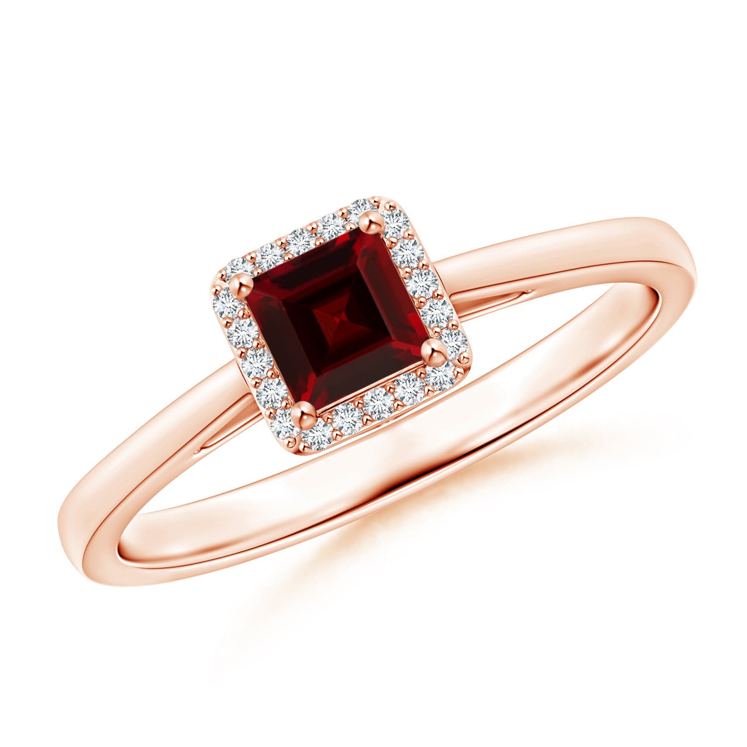 AAA - Garnet / 0.41 CT / 14 KT Rose Gold