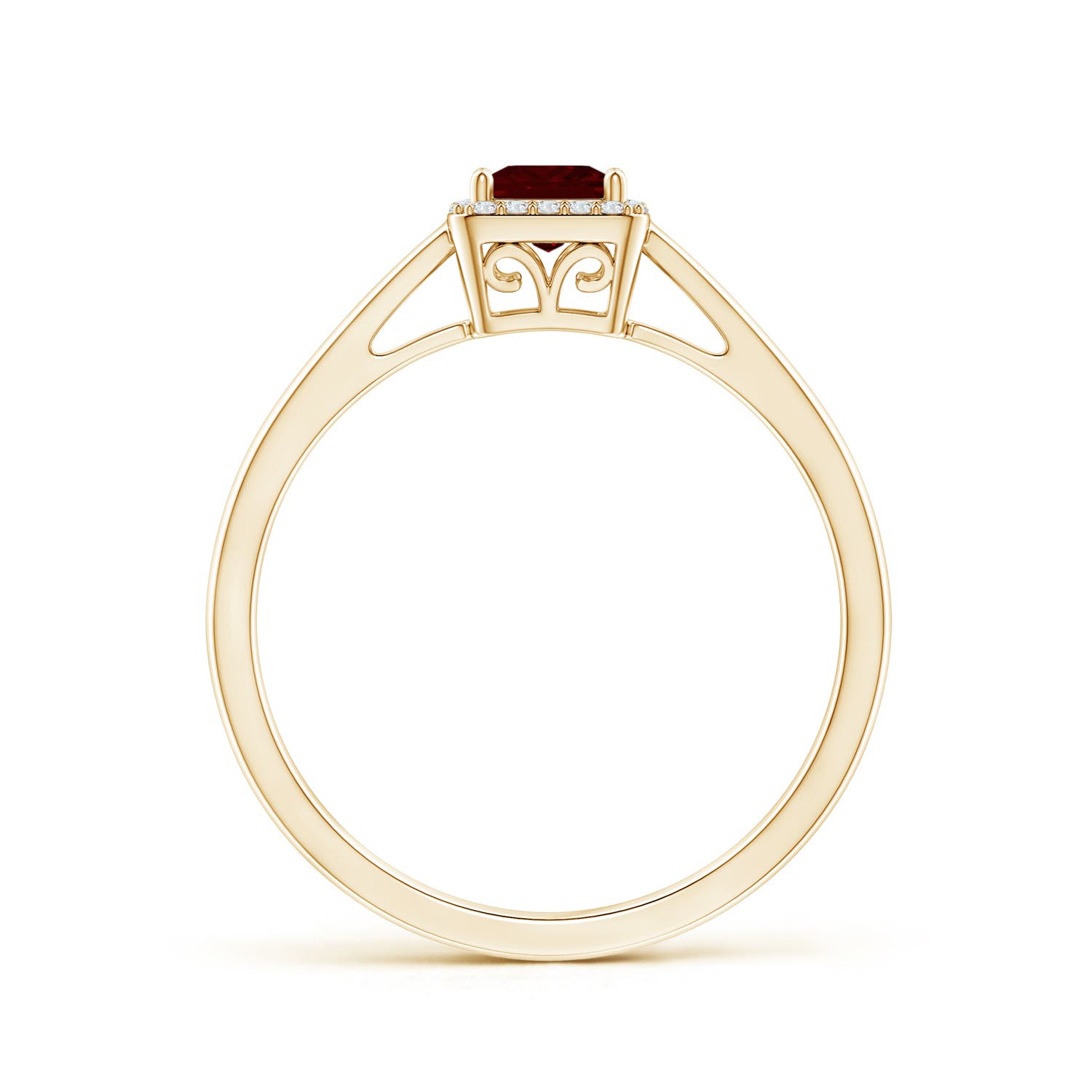 AAA - Garnet / 0.41 CT / 14 KT Yellow Gold