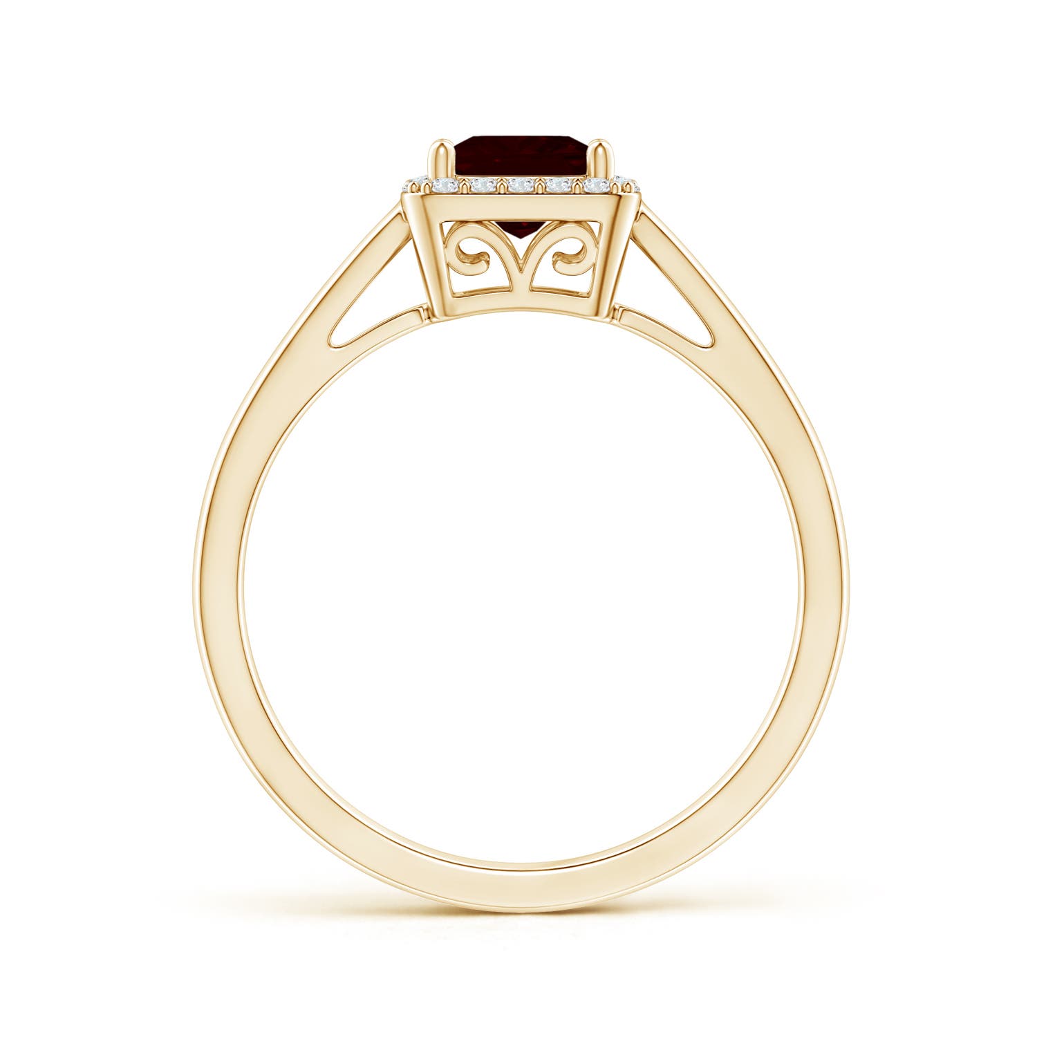 A - Garnet / 0.87 CT / 14 KT Yellow Gold