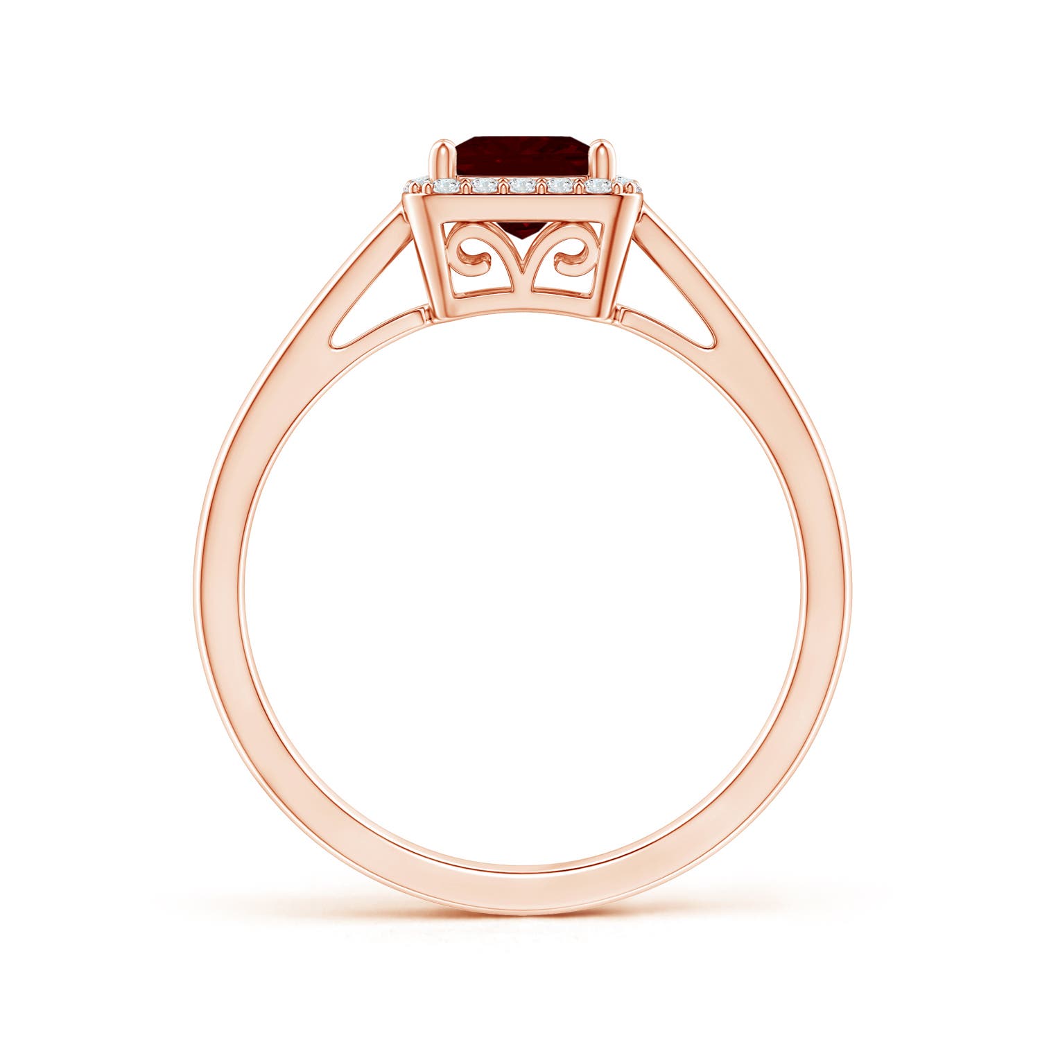 AA - Garnet / 0.87 CT / 14 KT Rose Gold