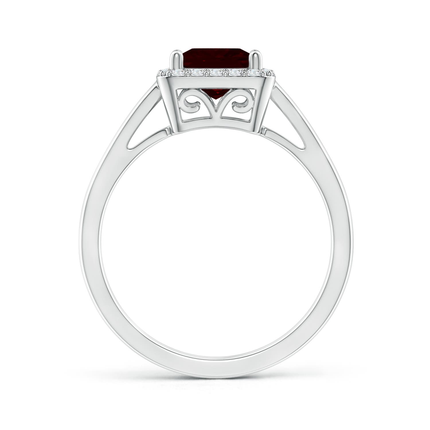 A - Garnet / 1.6 CT / 14 KT White Gold