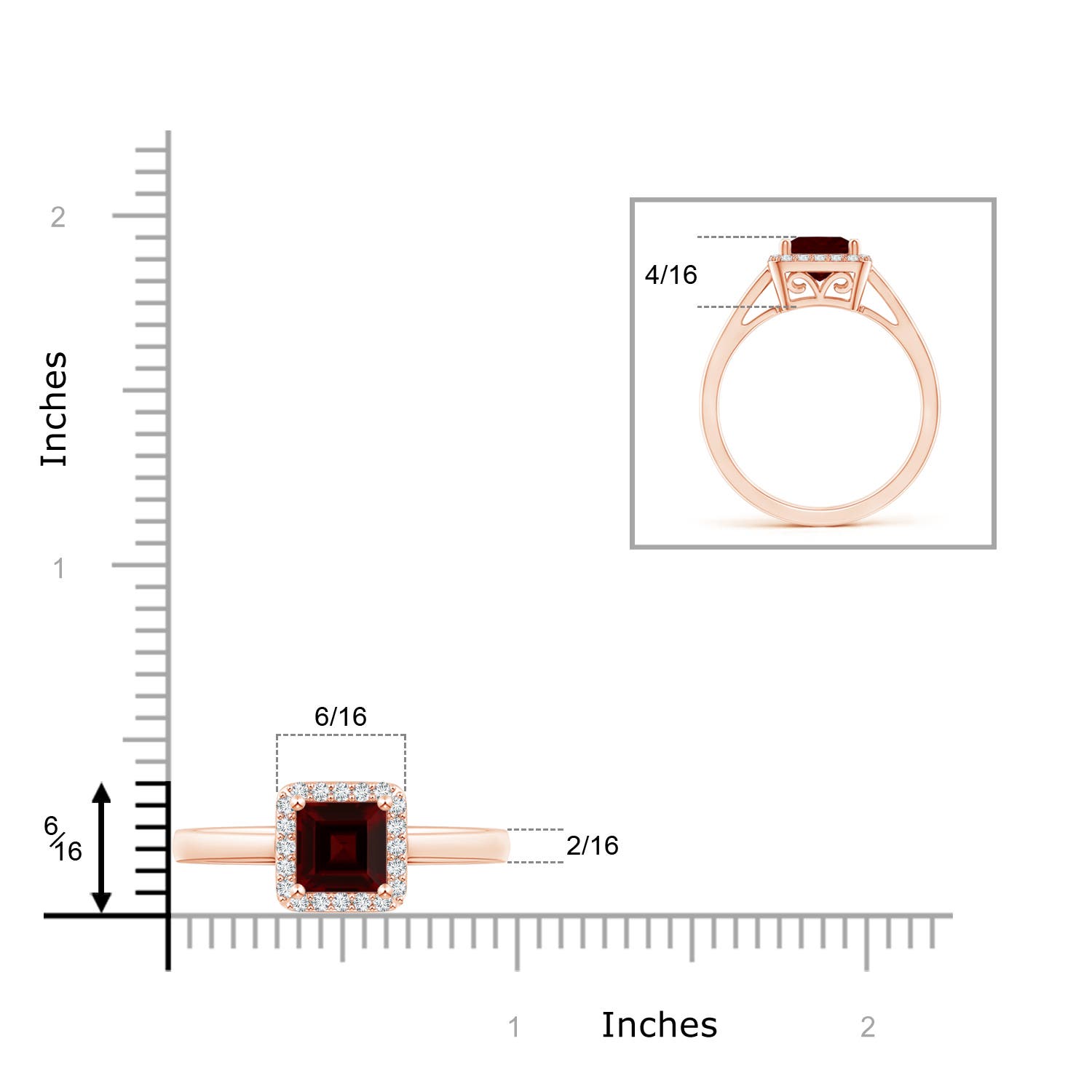 AA - Garnet / 1.6 CT / 14 KT Rose Gold