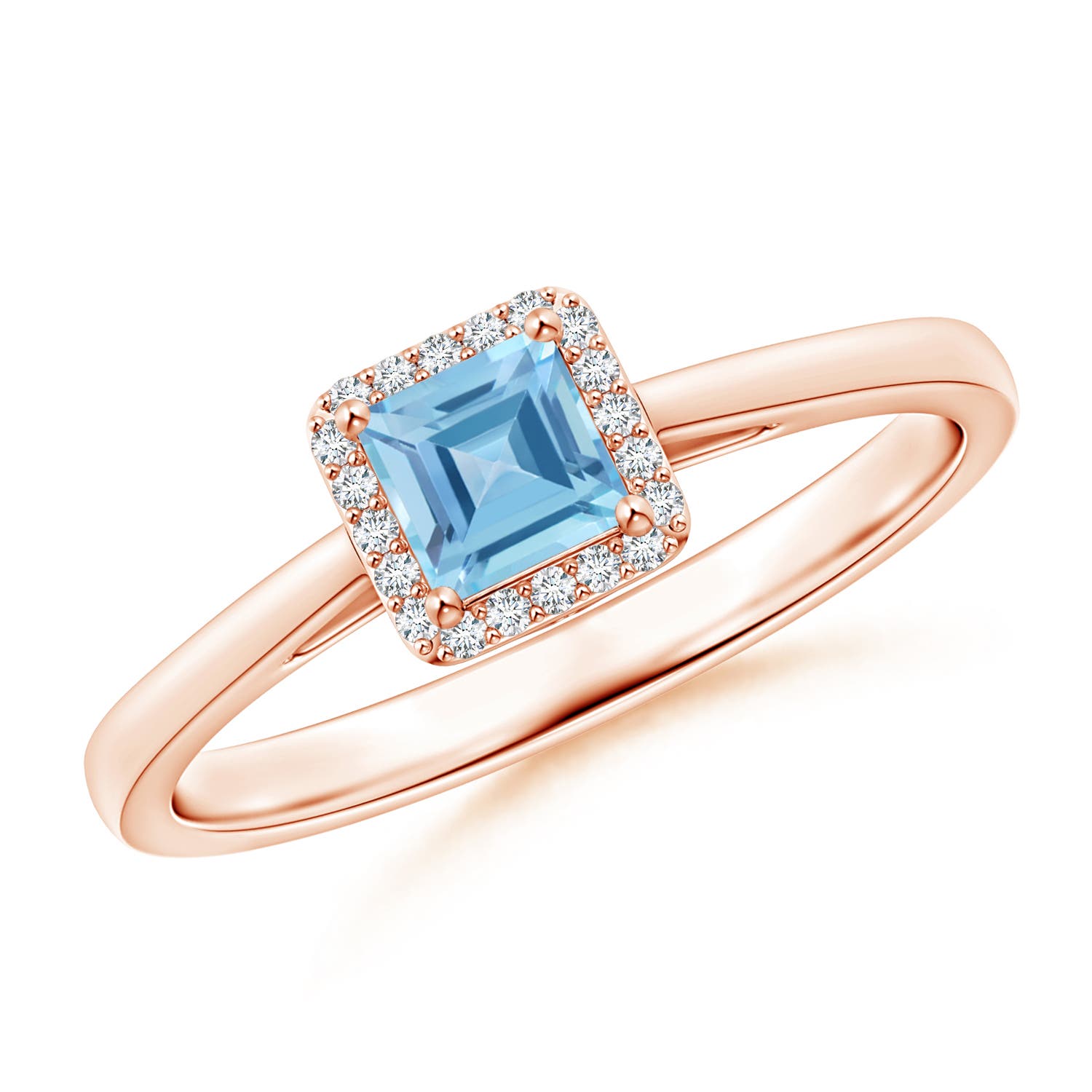 A - Swiss Blue Topaz / 0.5 CT / 14 KT Rose Gold