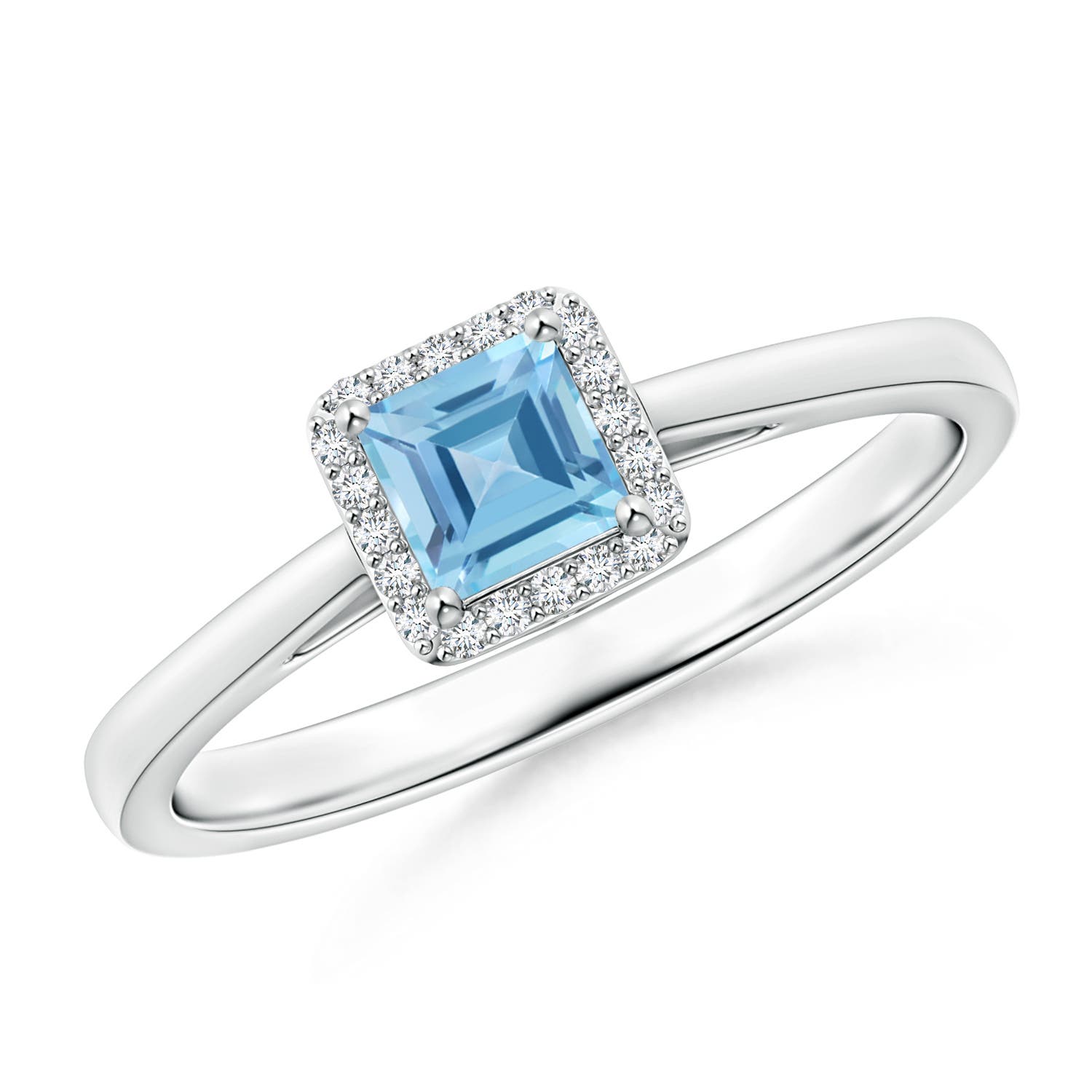 A - Swiss Blue Topaz / 0.5 CT / 14 KT White Gold