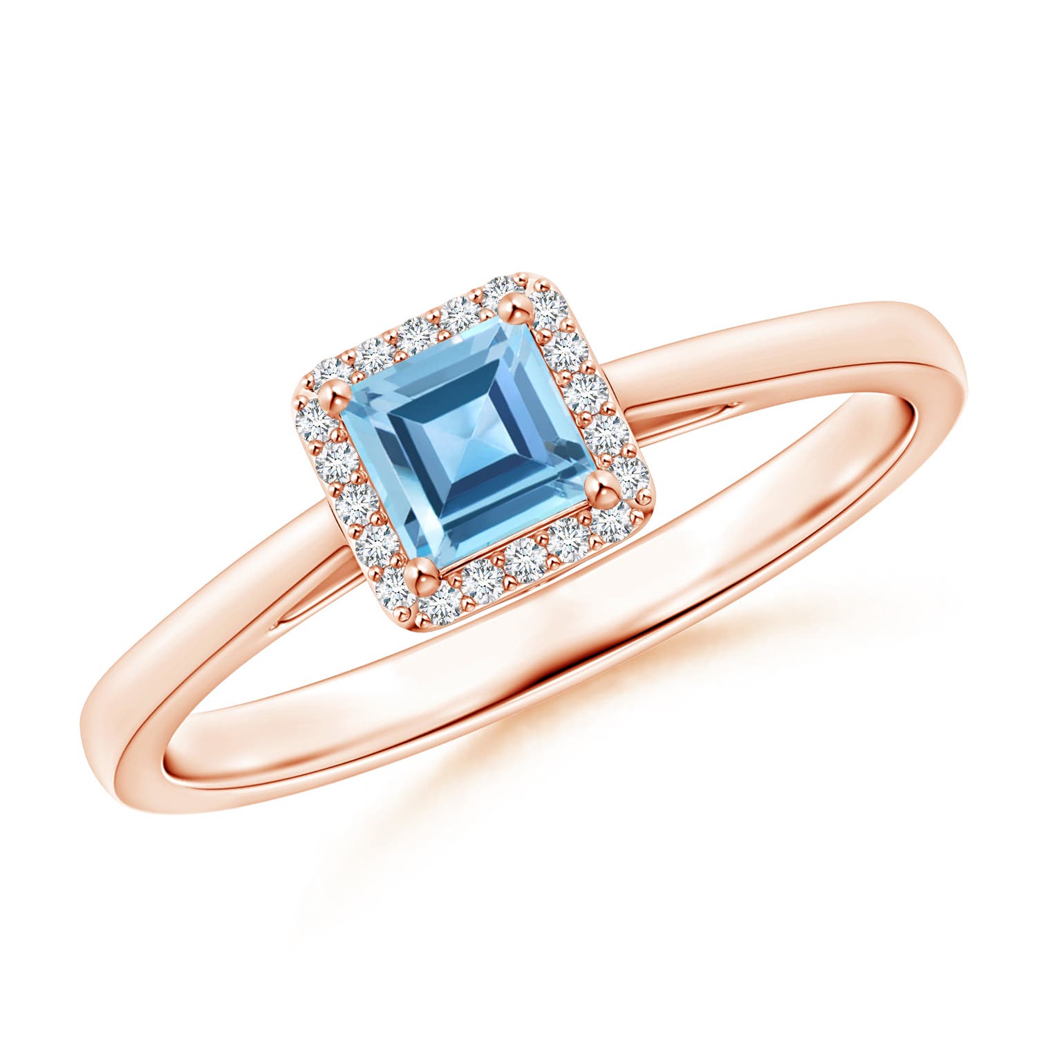 AA - Swiss Blue Topaz / 0.5 CT / 14 KT Rose Gold