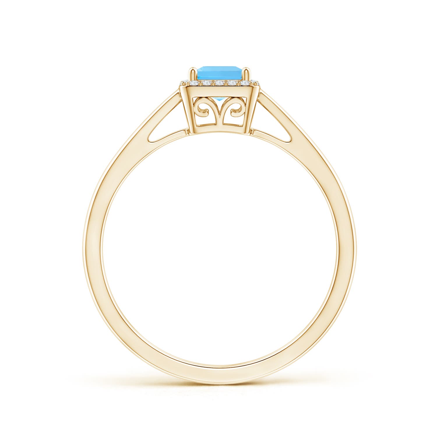 AAA - Swiss Blue Topaz / 0.5 CT / 14 KT Yellow Gold