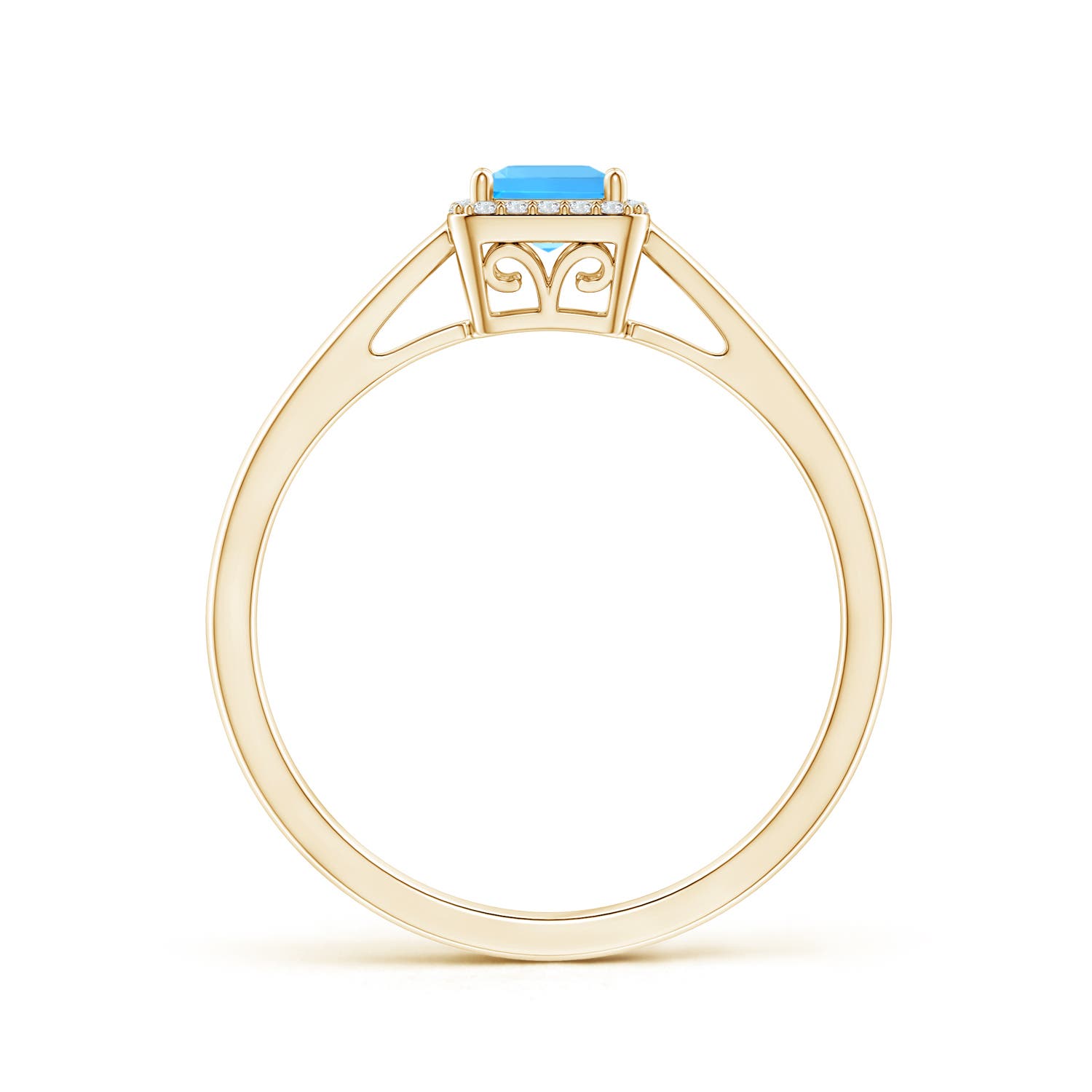 AAAA - Swiss Blue Topaz / 0.5 CT / 14 KT Yellow Gold