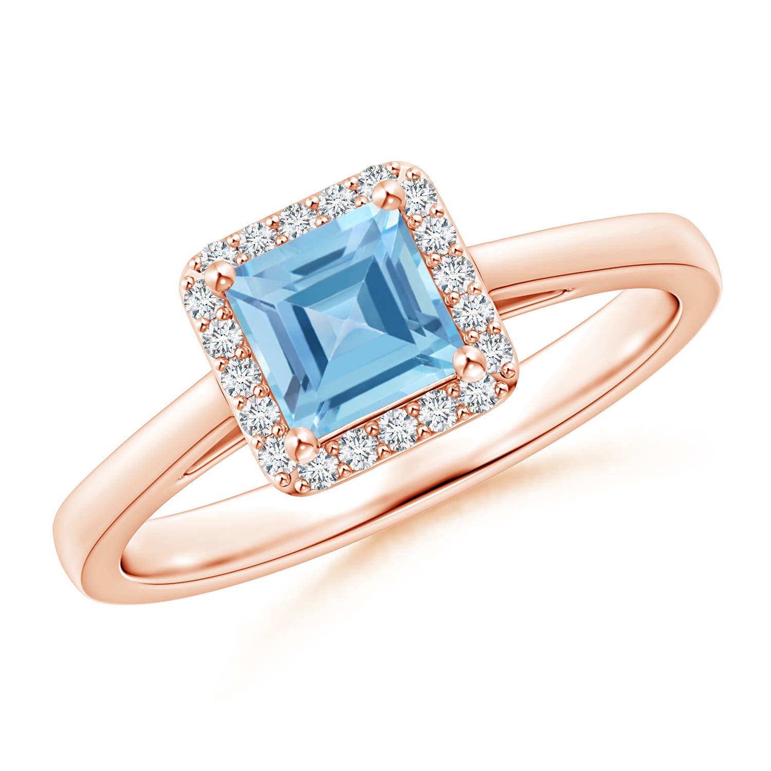 A - Swiss Blue Topaz / 0.87 CT / 14 KT Rose Gold