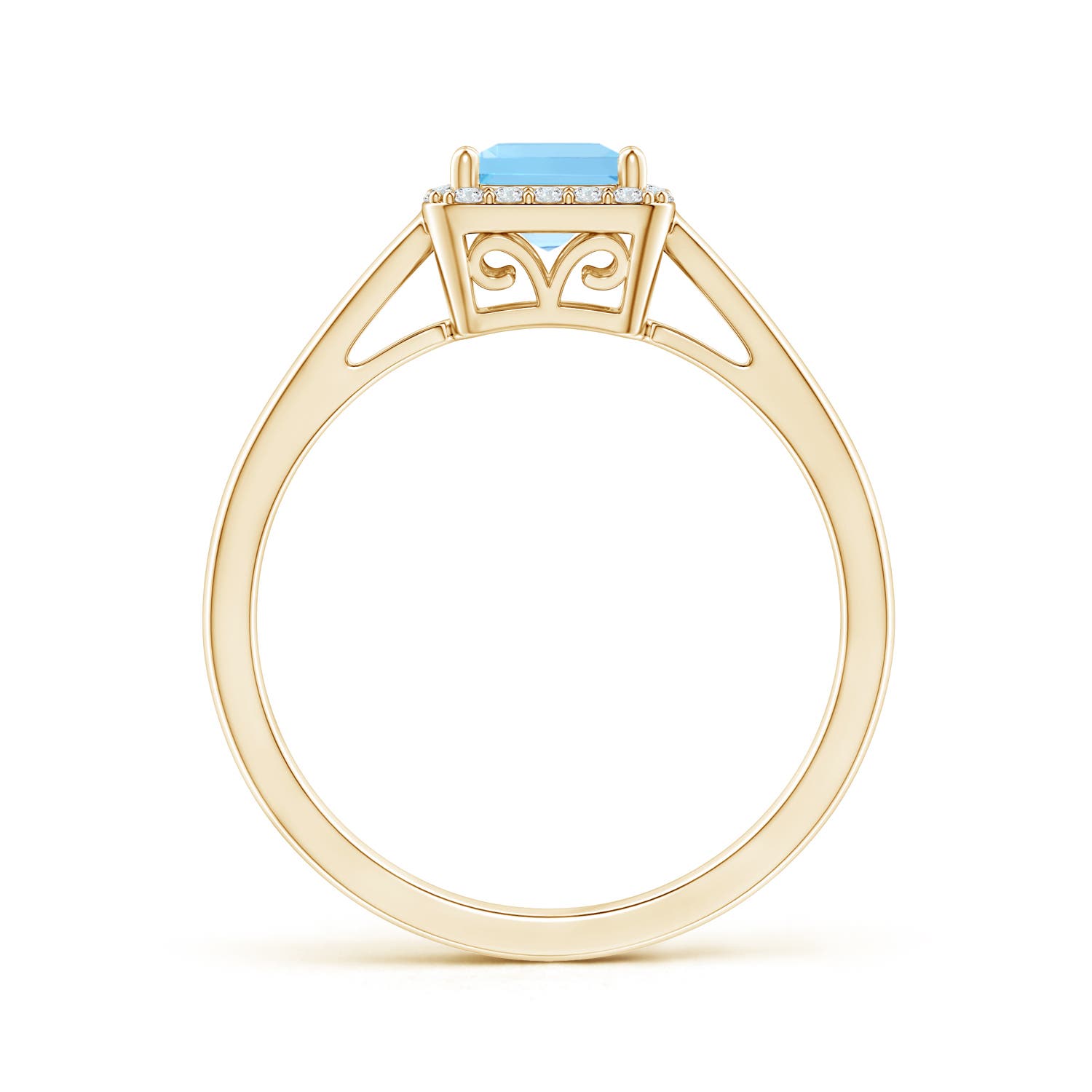 A - Swiss Blue Topaz / 0.87 CT / 14 KT Yellow Gold