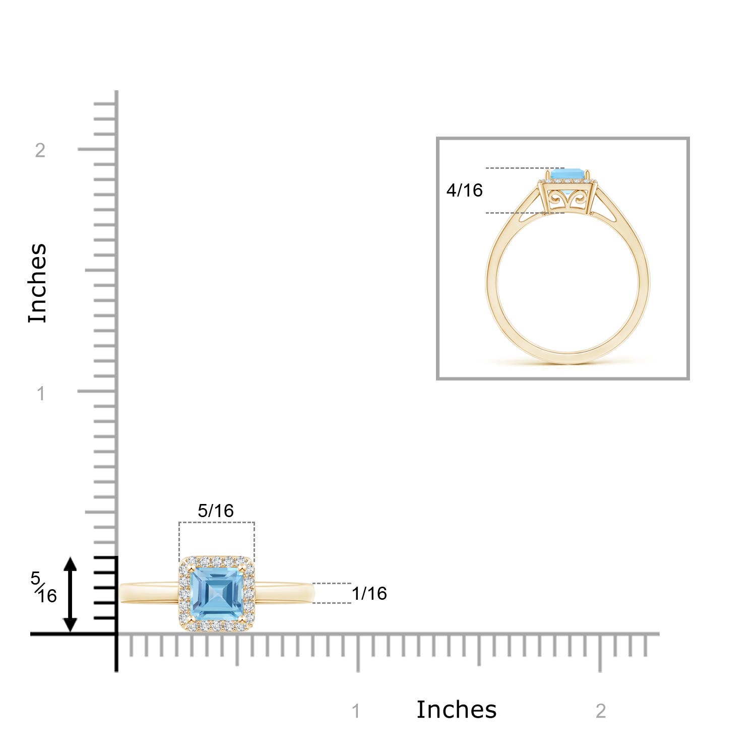 A - Swiss Blue Topaz / 0.87 CT / 14 KT Yellow Gold