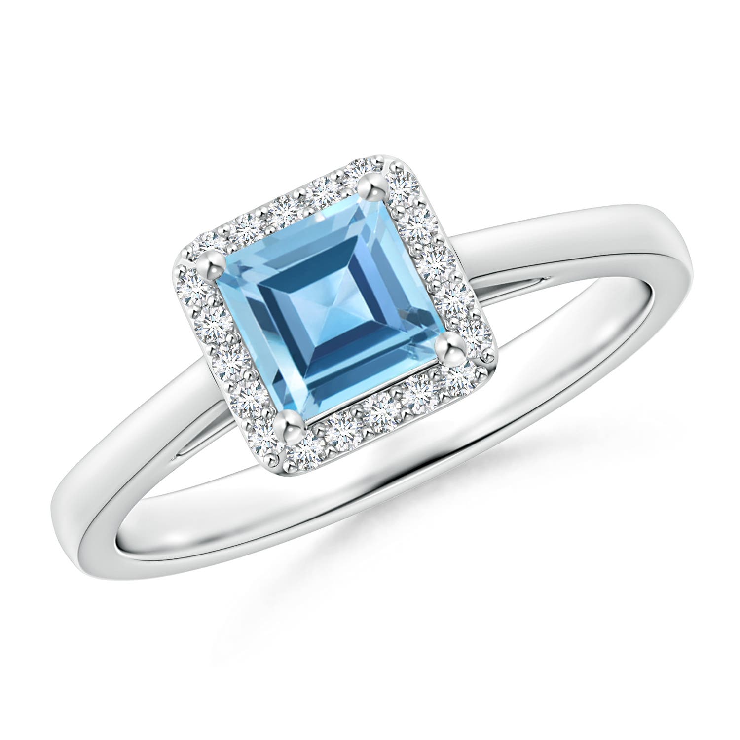 AA - Swiss Blue Topaz / 0.87 CT / 14 KT White Gold