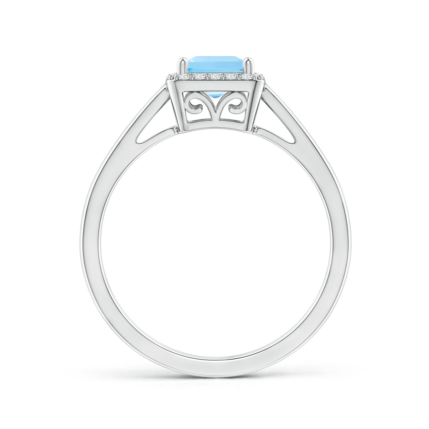 AA - Swiss Blue Topaz / 0.87 CT / 14 KT White Gold