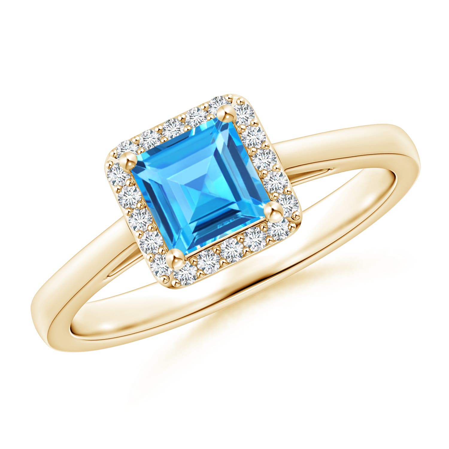 AAAA - Swiss Blue Topaz / 0.87 CT / 14 KT Yellow Gold