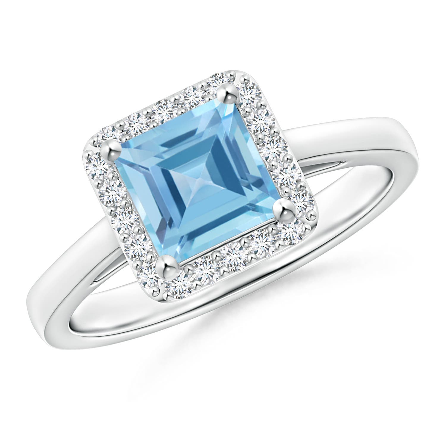 A - Swiss Blue Topaz / 1.55 CT / 14 KT White Gold