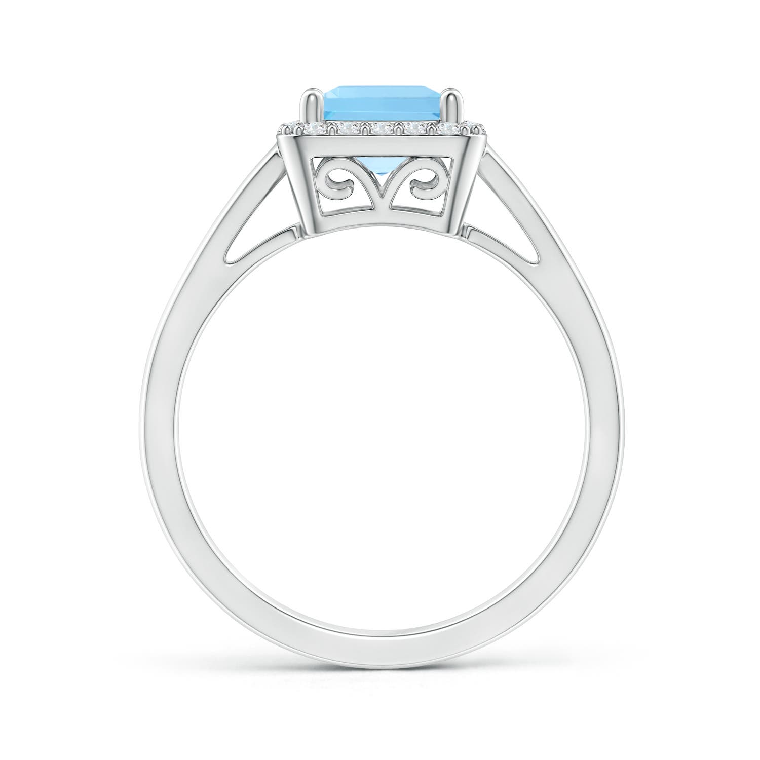 A - Swiss Blue Topaz / 1.55 CT / 14 KT White Gold