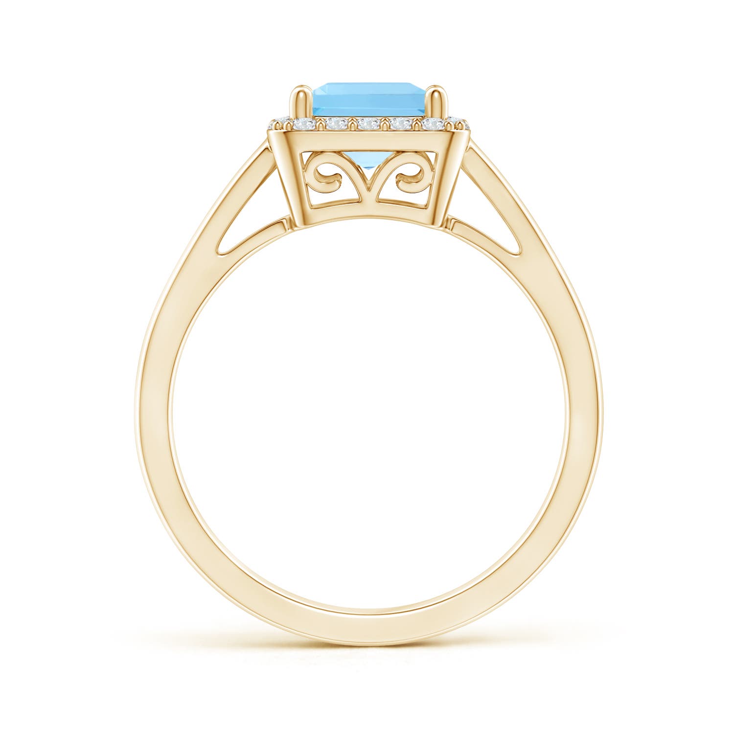 A - Swiss Blue Topaz / 1.55 CT / 14 KT Yellow Gold