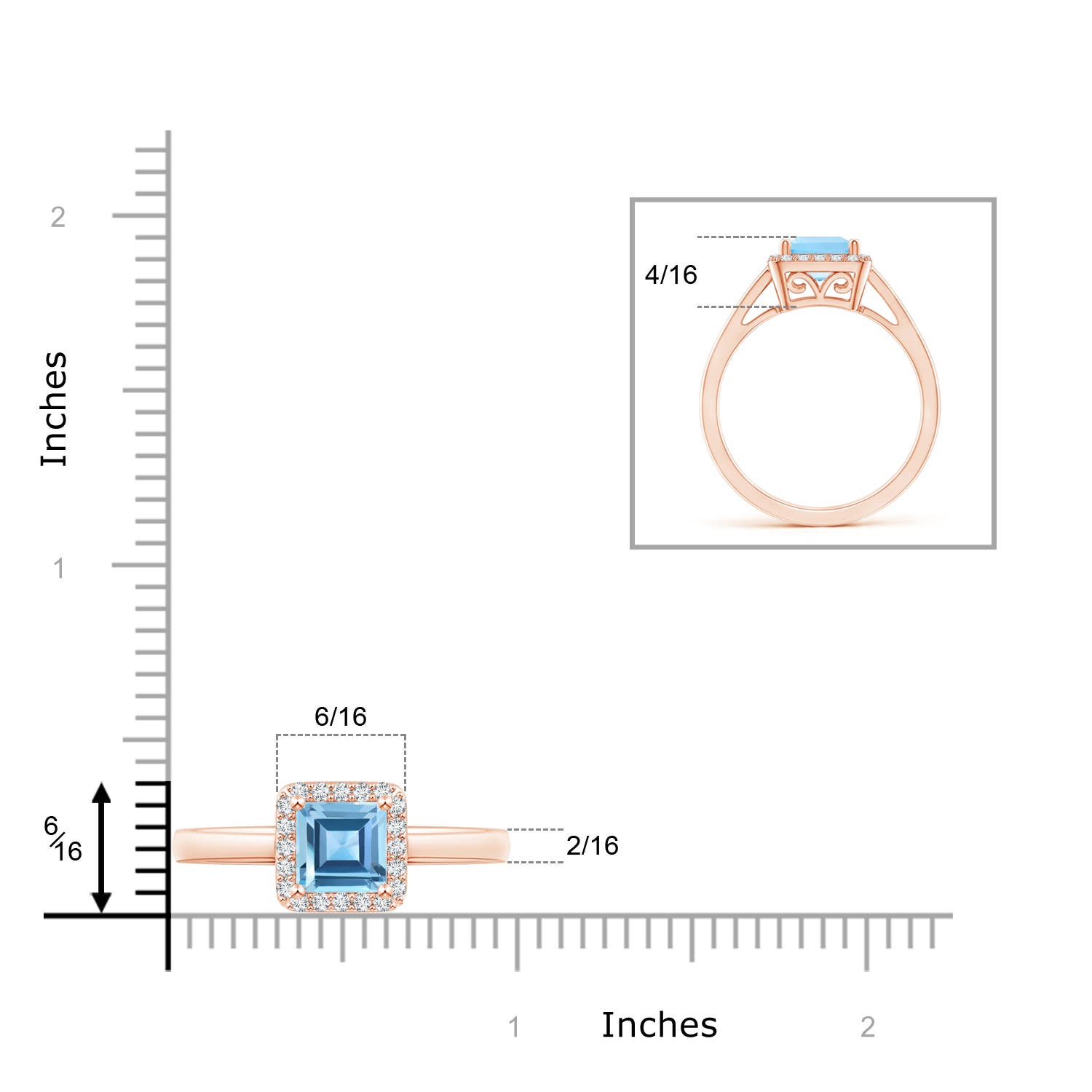 AA - Swiss Blue Topaz / 1.55 CT / 14 KT Rose Gold