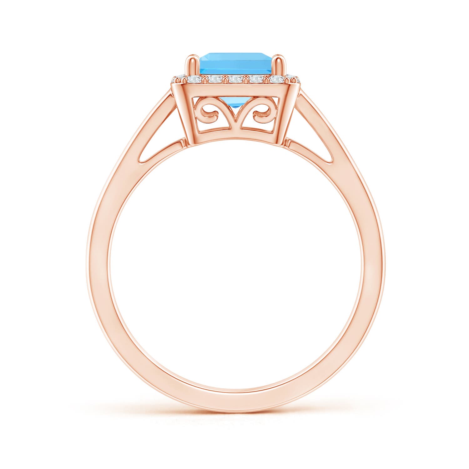 AAA - Swiss Blue Topaz / 1.55 CT / 14 KT Rose Gold