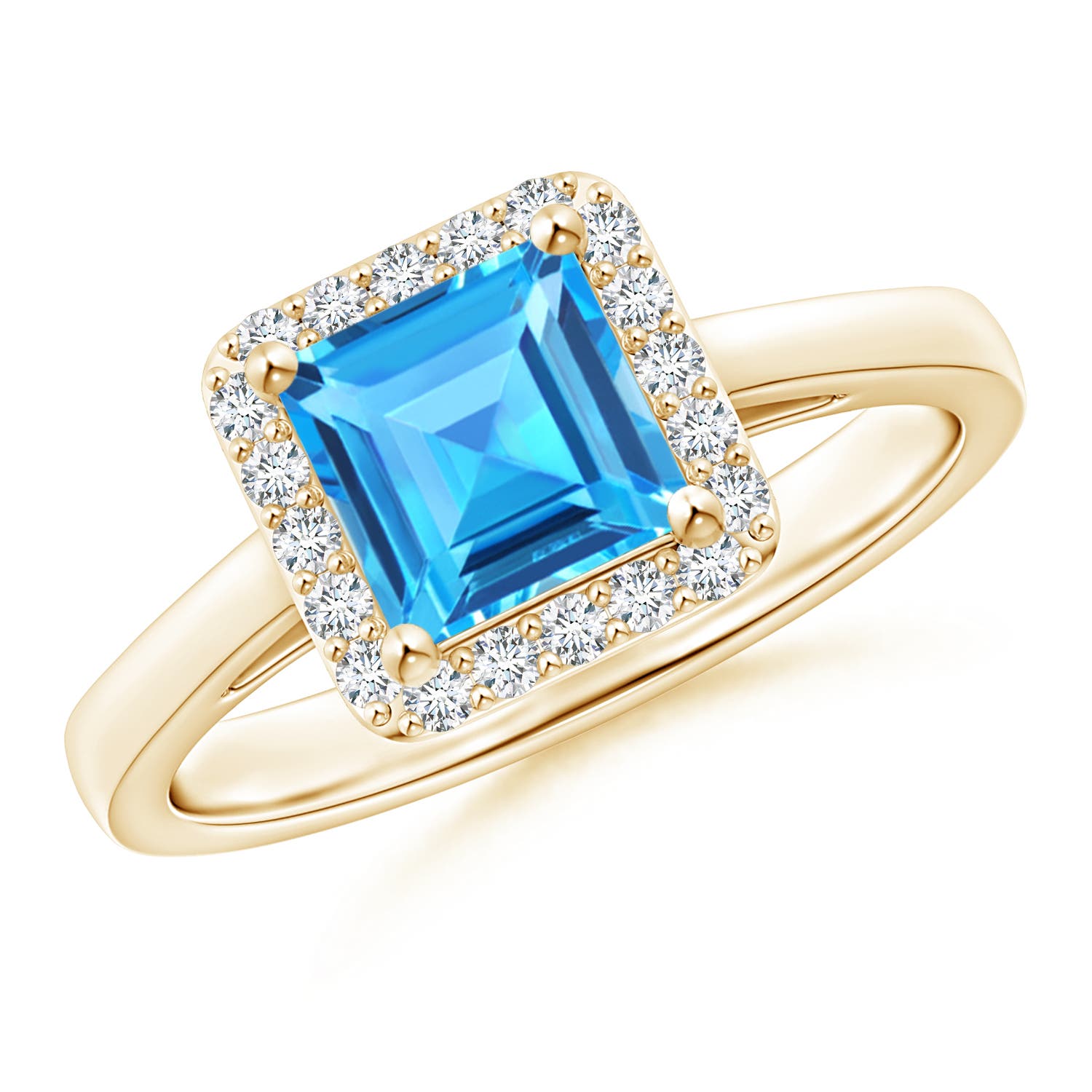 AAAA - Swiss Blue Topaz / 1.55 CT / 14 KT Yellow Gold