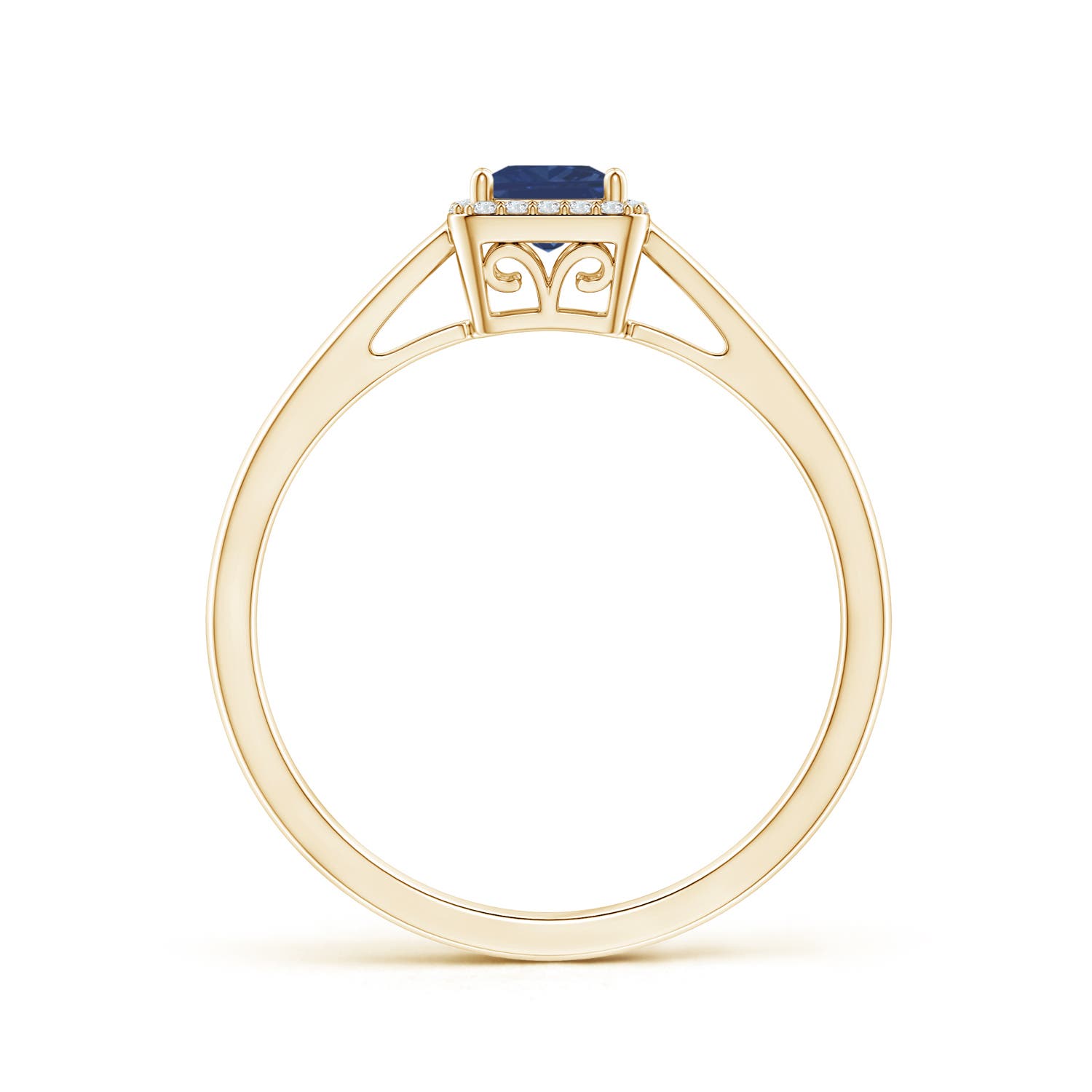 A - Blue Sapphire / 0.46 CT / 14 KT Yellow Gold