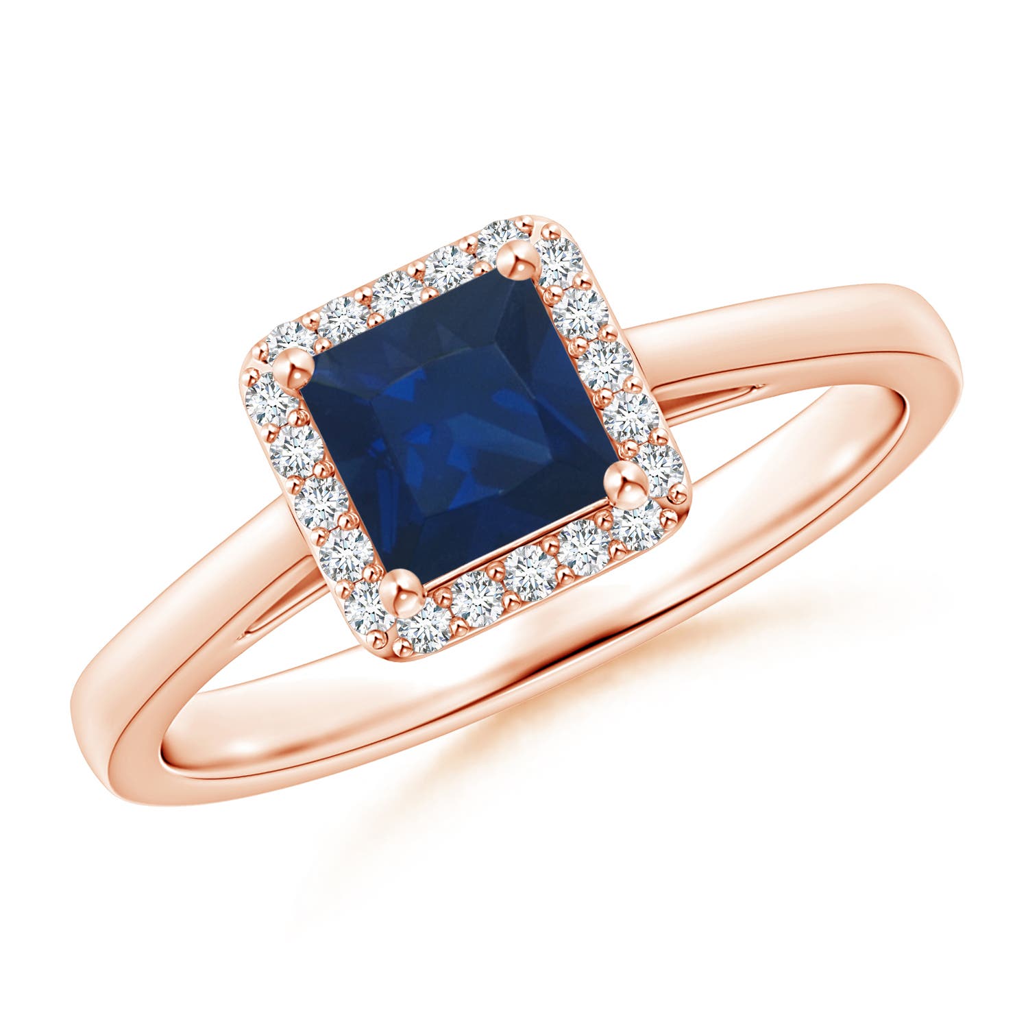 AA - Blue Sapphire / 0.77 CT / 14 KT Rose Gold