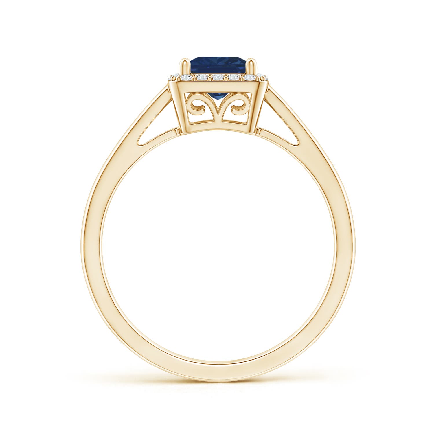 AA - Blue Sapphire / 0.77 CT / 14 KT Yellow Gold