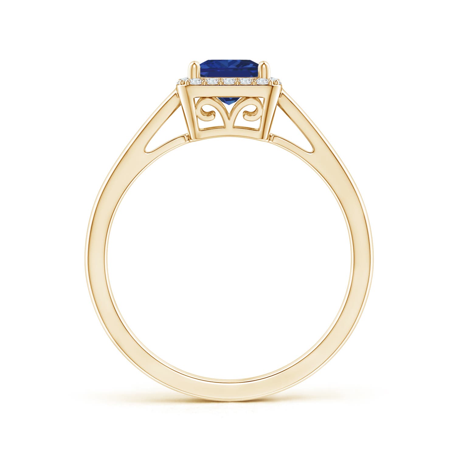 AAA - Blue Sapphire / 0.77 CT / 14 KT Yellow Gold