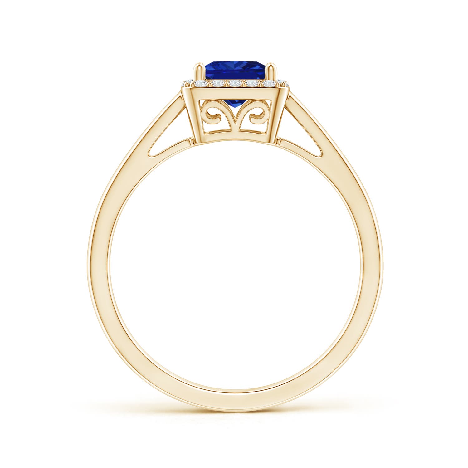 AAAA - Blue Sapphire / 0.77 CT / 14 KT Yellow Gold