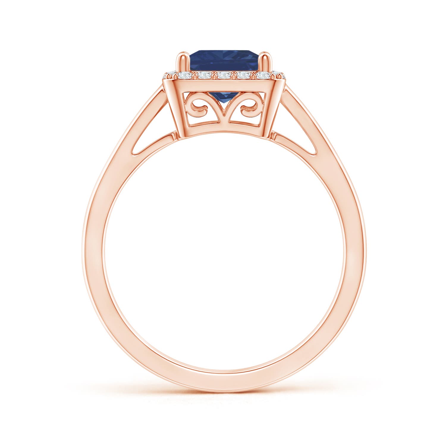 A - Blue Sapphire / 1.4 CT / 14 KT Rose Gold