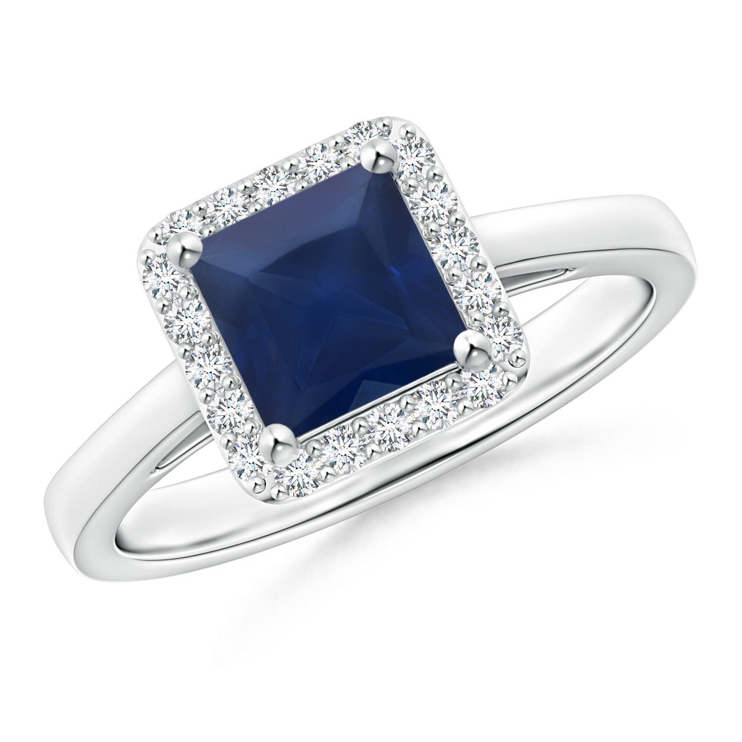 A - Blue Sapphire / 1.4 CT / 14 KT White Gold