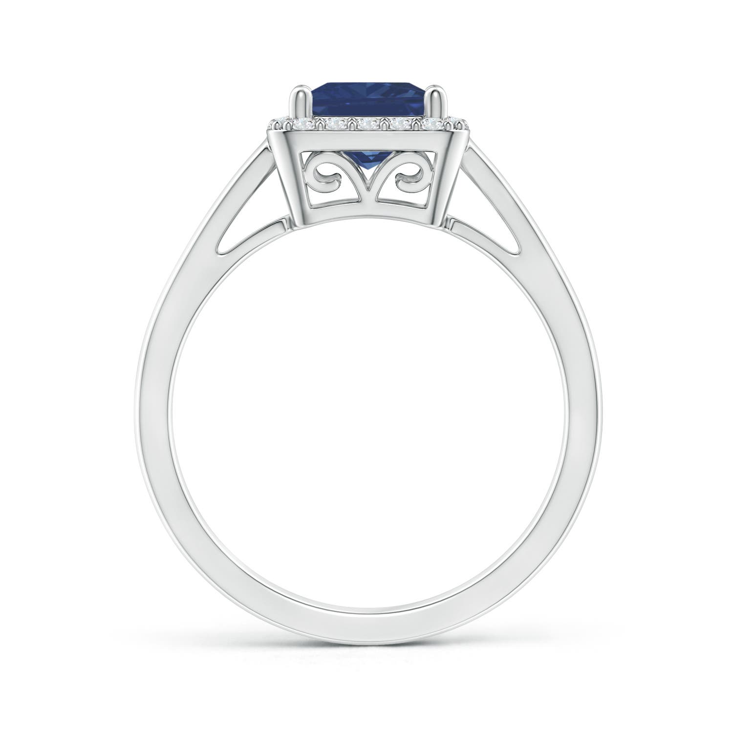 A - Blue Sapphire / 1.4 CT / 14 KT White Gold