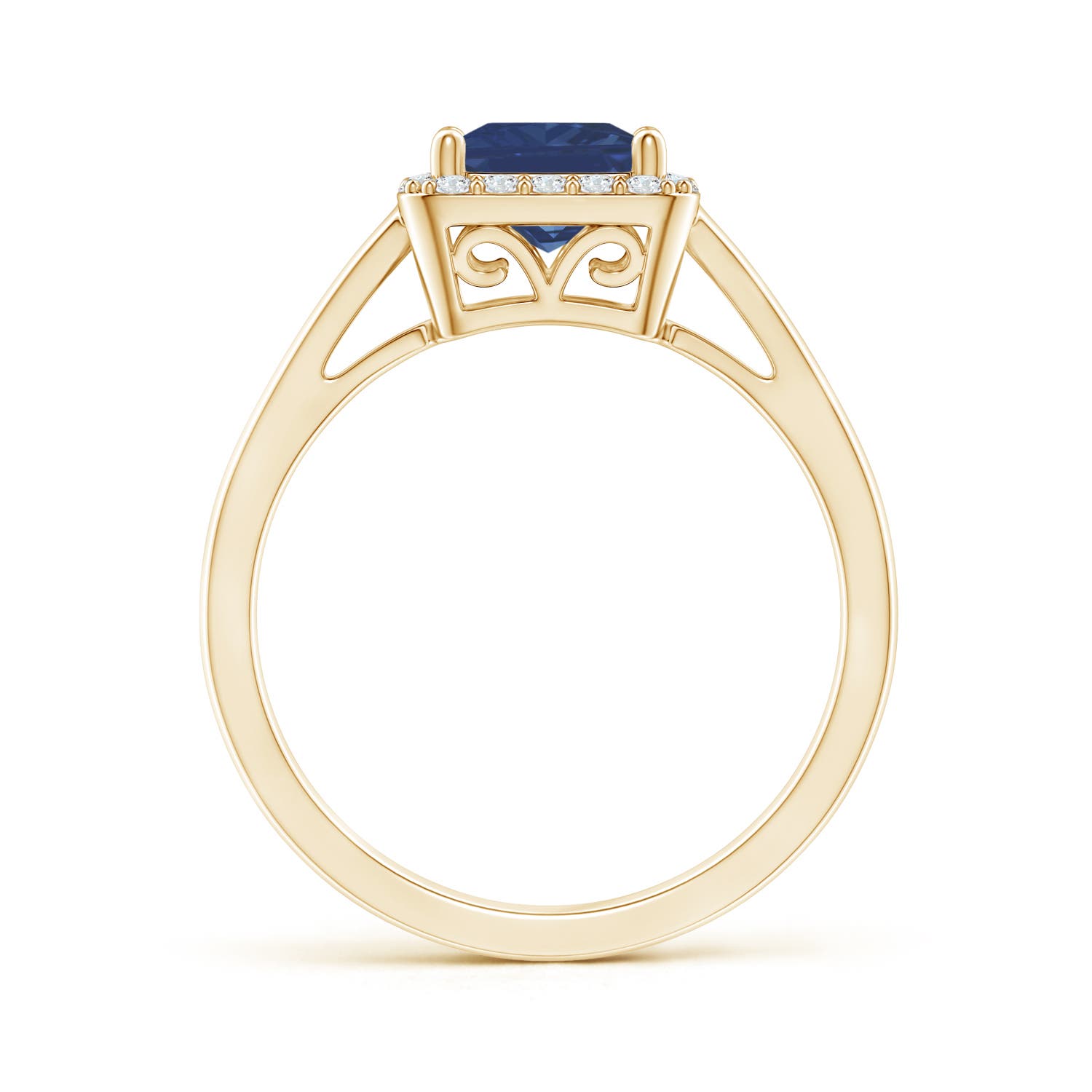 A - Blue Sapphire / 1.4 CT / 14 KT Yellow Gold