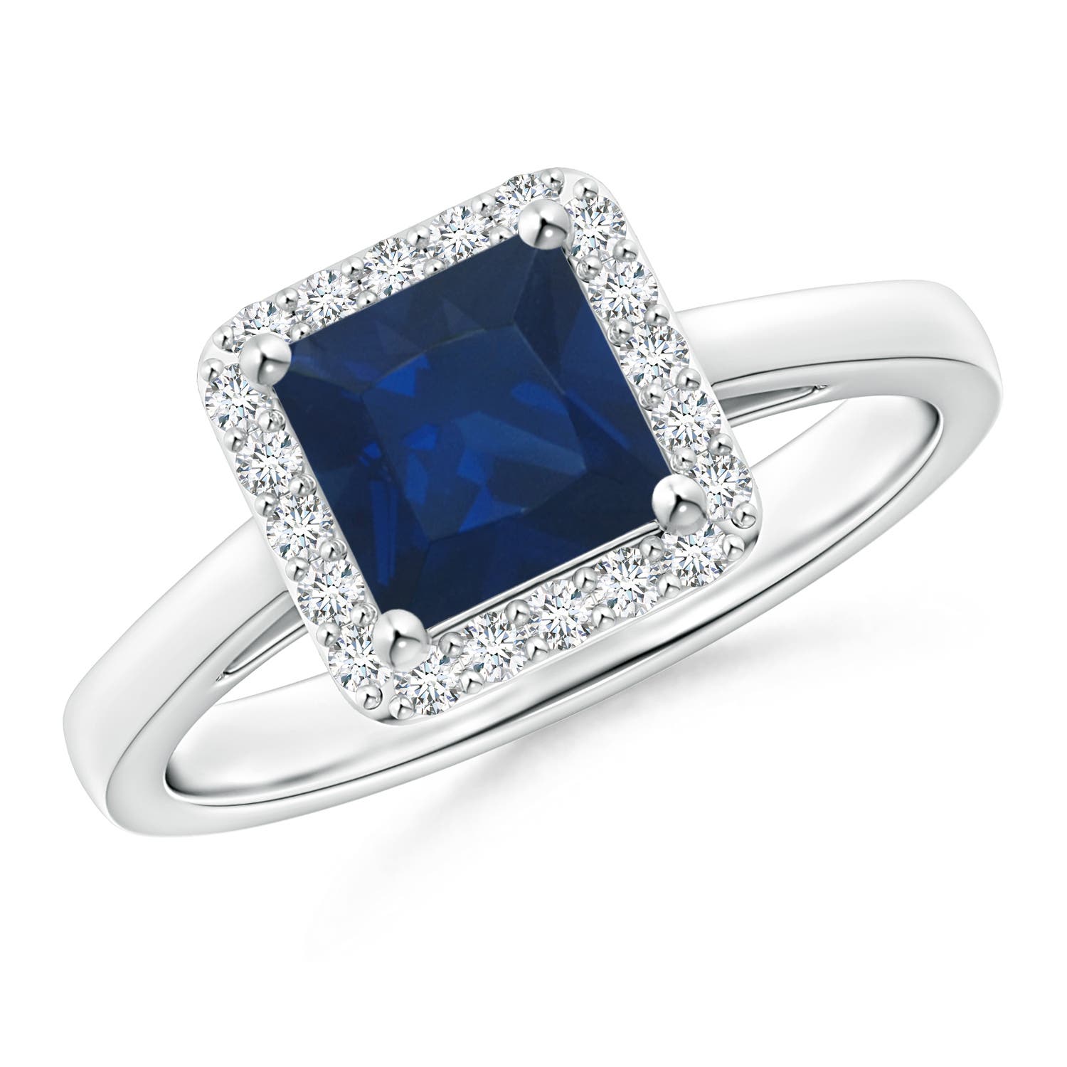 AA - Blue Sapphire / 1.4 CT / 14 KT White Gold