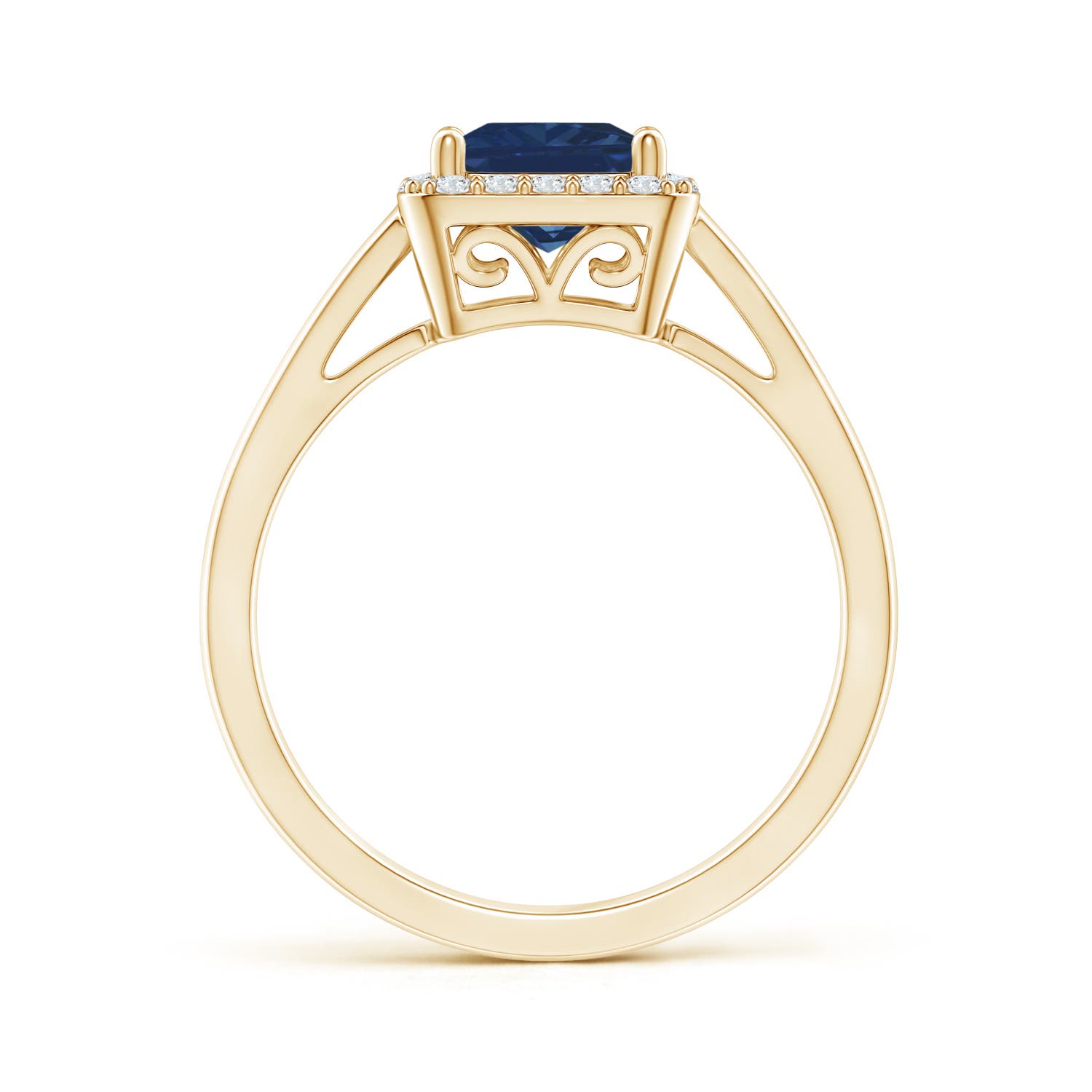 AA - Blue Sapphire / 1.4 CT / 14 KT Yellow Gold