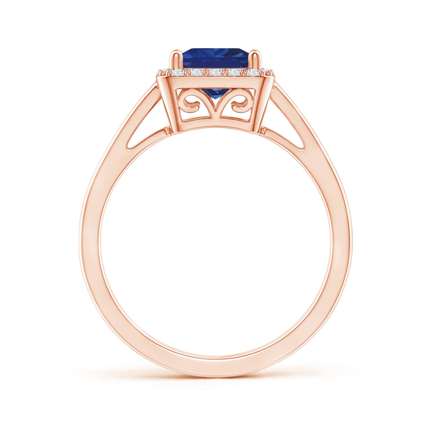 AAA - Blue Sapphire / 1.4 CT / 14 KT Rose Gold