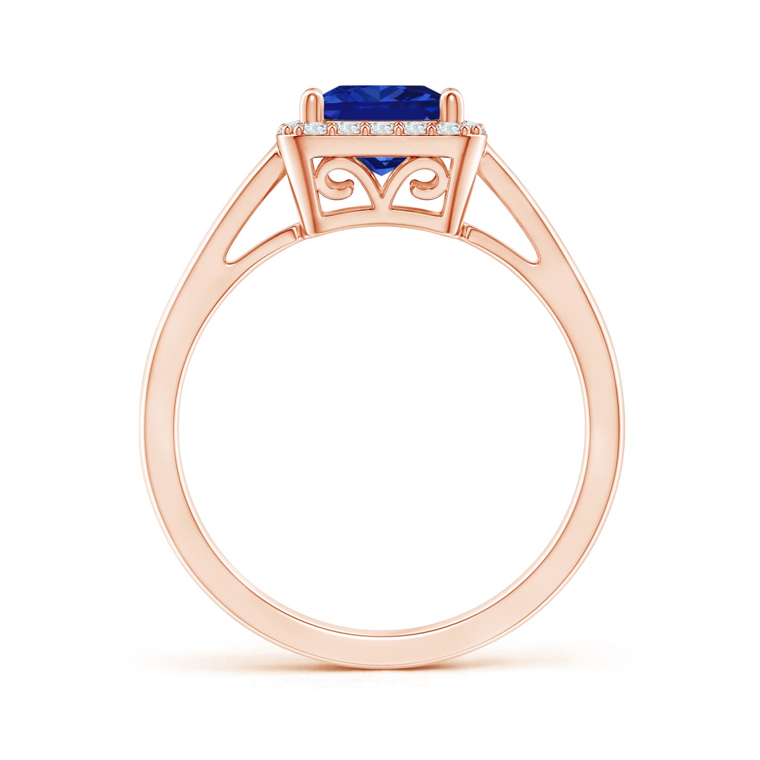 AAAA - Blue Sapphire / 1.4 CT / 14 KT Rose Gold