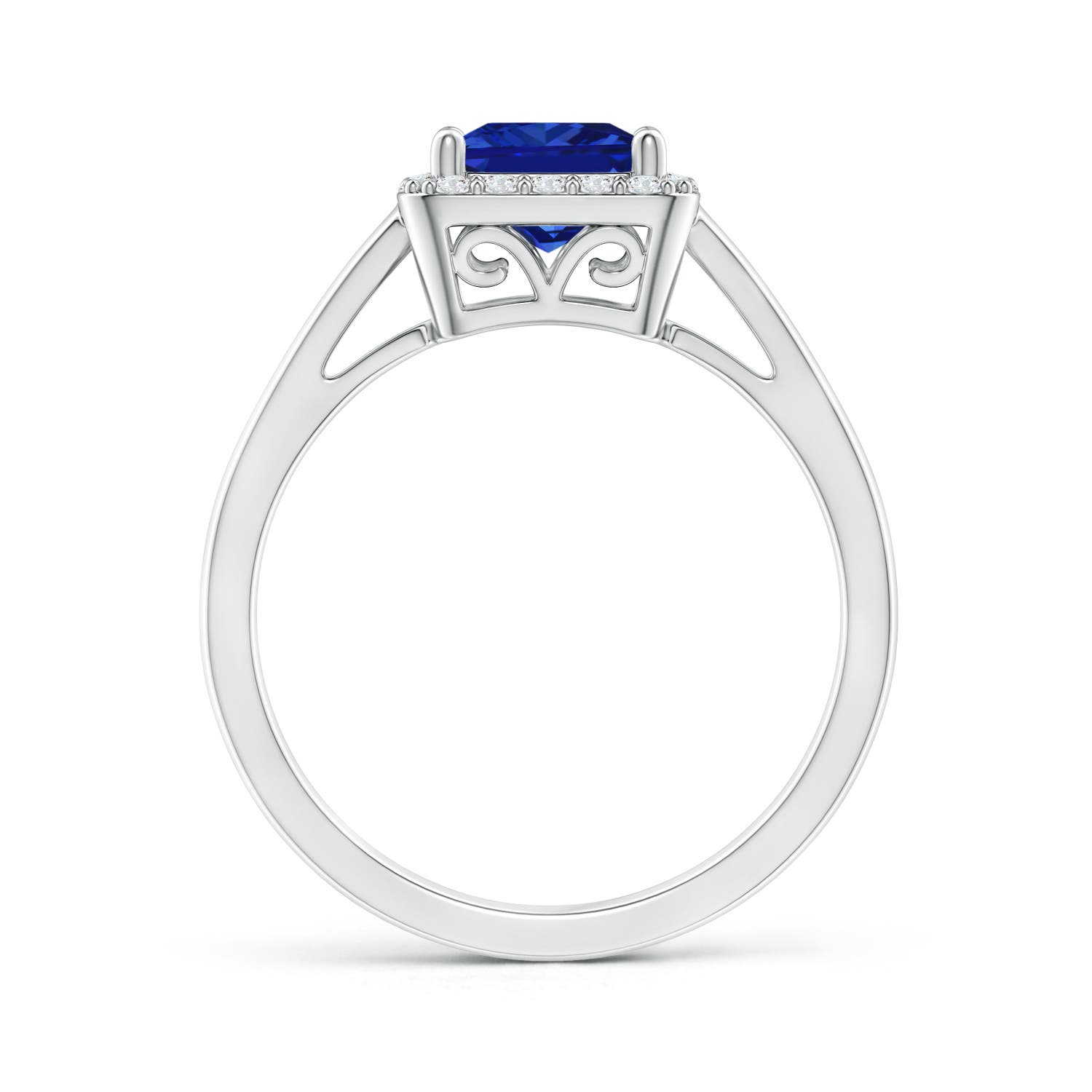 AAAA - Blue Sapphire / 1.4 CT / 14 KT White Gold