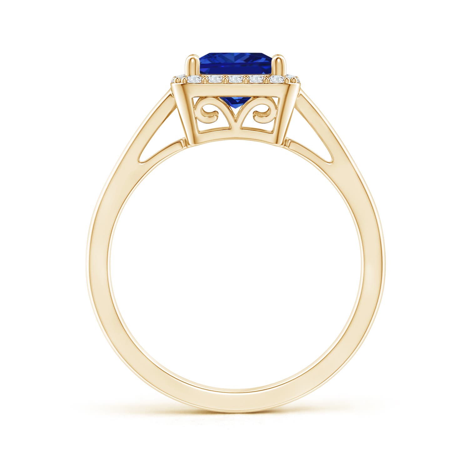 AAAA - Blue Sapphire / 1.4 CT / 14 KT Yellow Gold