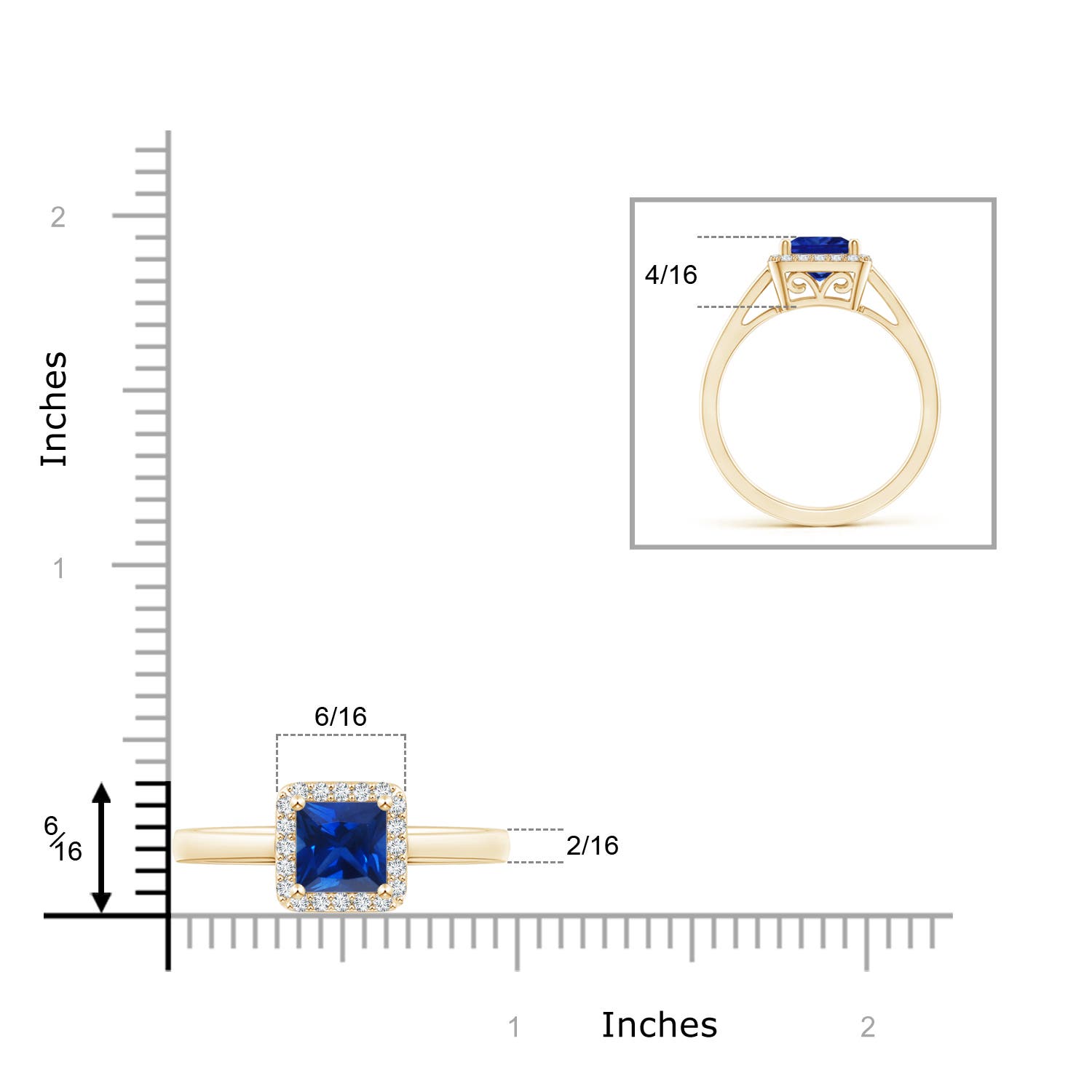 AAAA - Blue Sapphire / 1.4 CT / 14 KT Yellow Gold