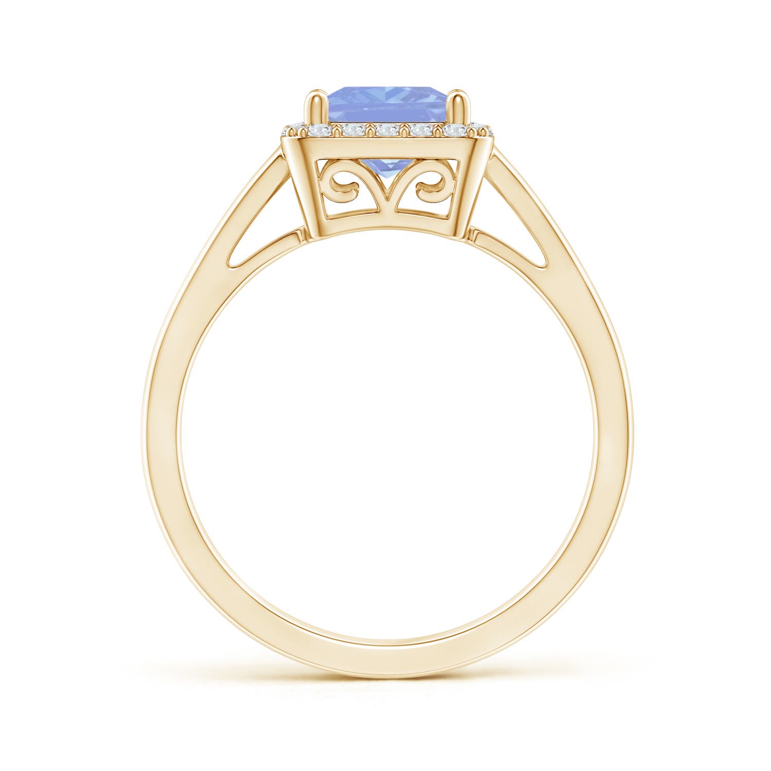 A - Tanzanite / 1.3 CT / 14 KT Yellow Gold