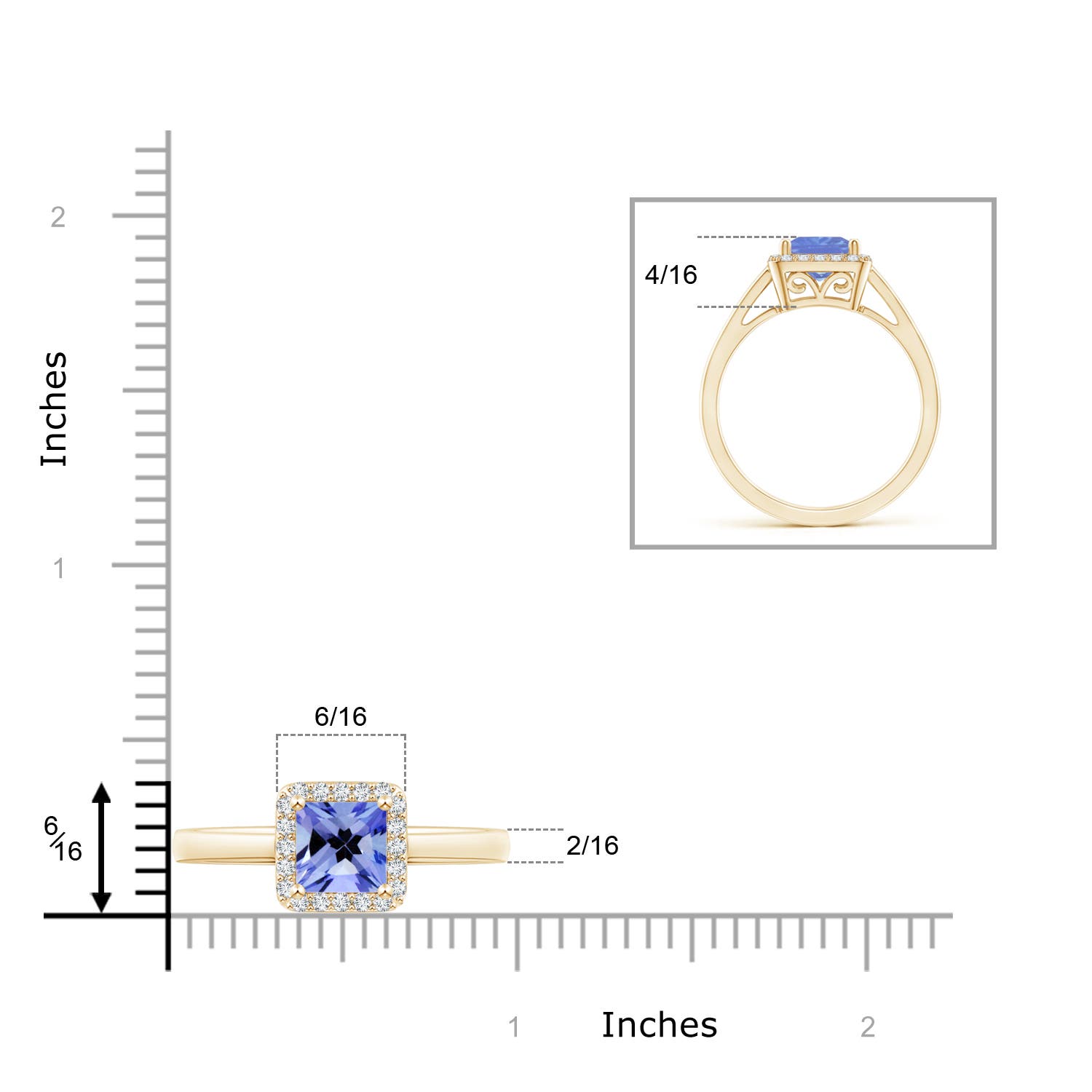 AA - Tanzanite / 1.3 CT / 14 KT Yellow Gold